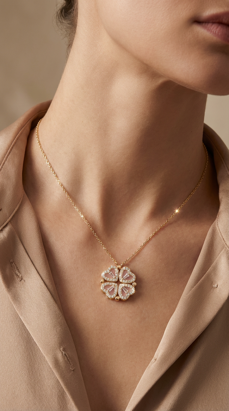 Amelia Clover Pendant Necklace