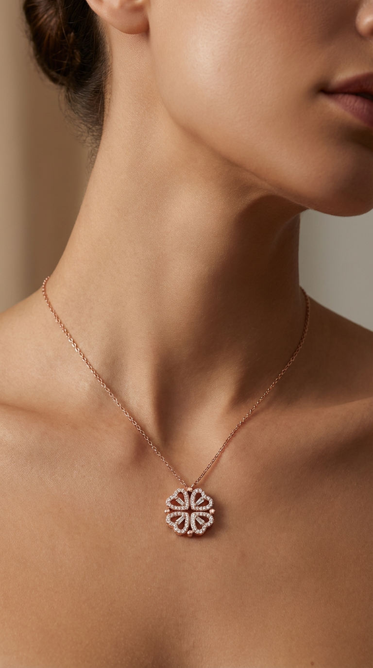 Amelia Clover Pendant Necklace