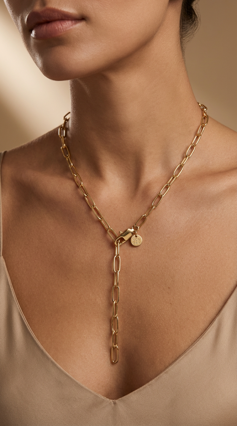 Victoria Gold Lariat Necklace