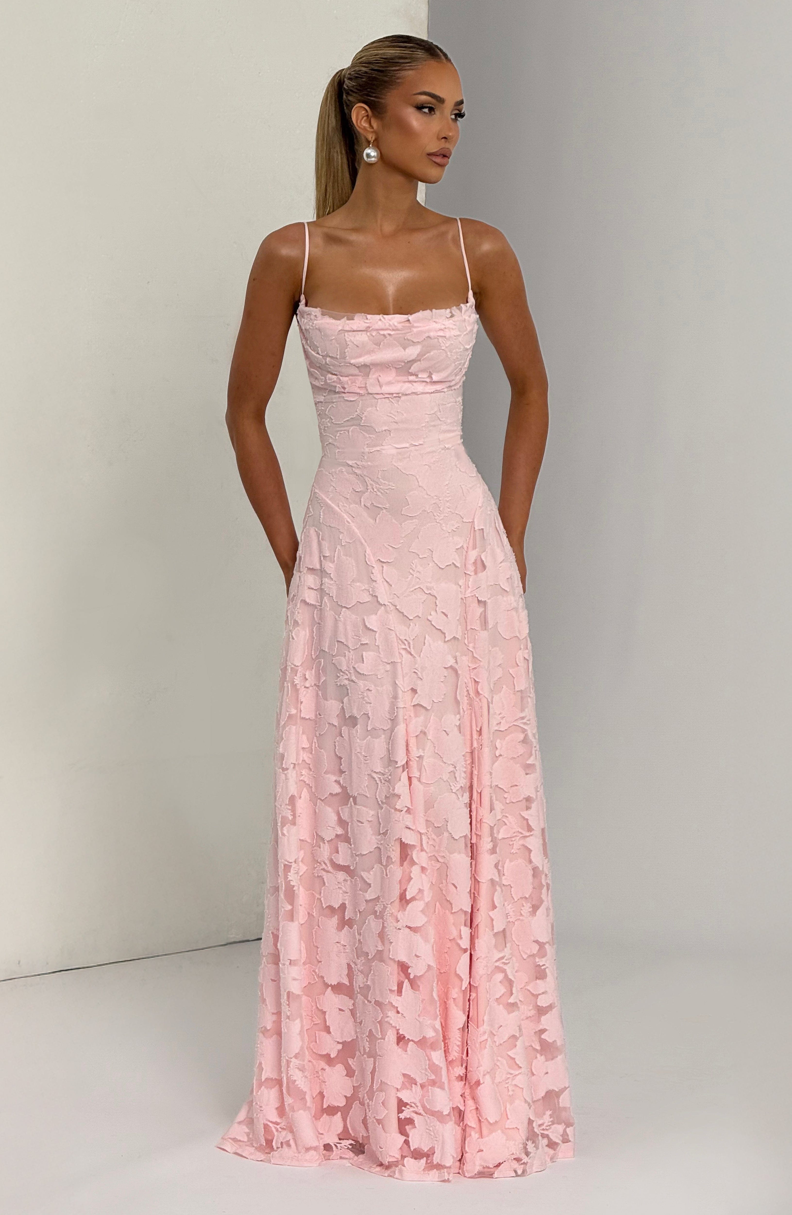 Isabella Floral Lace Maxi Dress