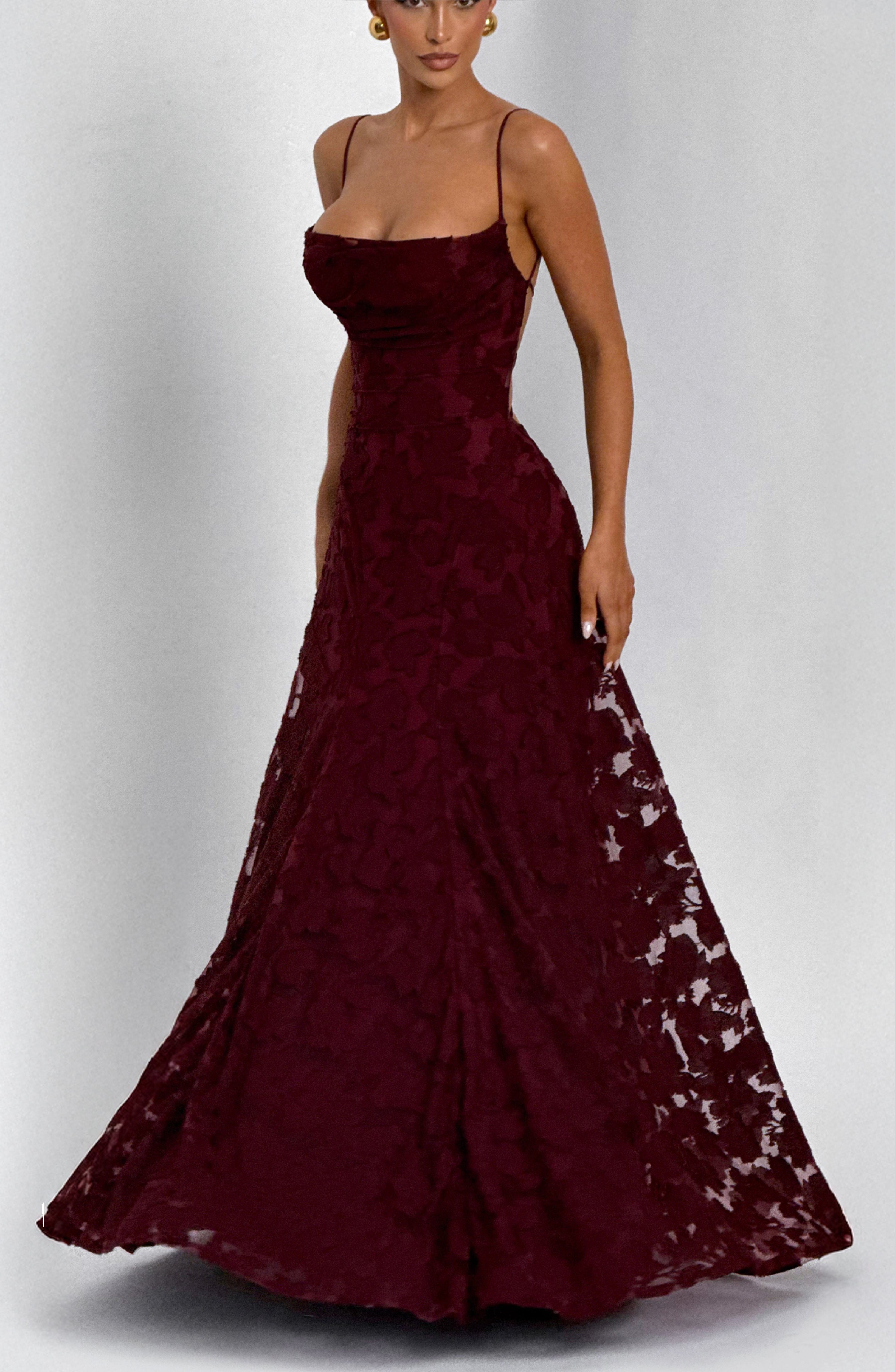 Isabella Floral Lace Maxi Dress