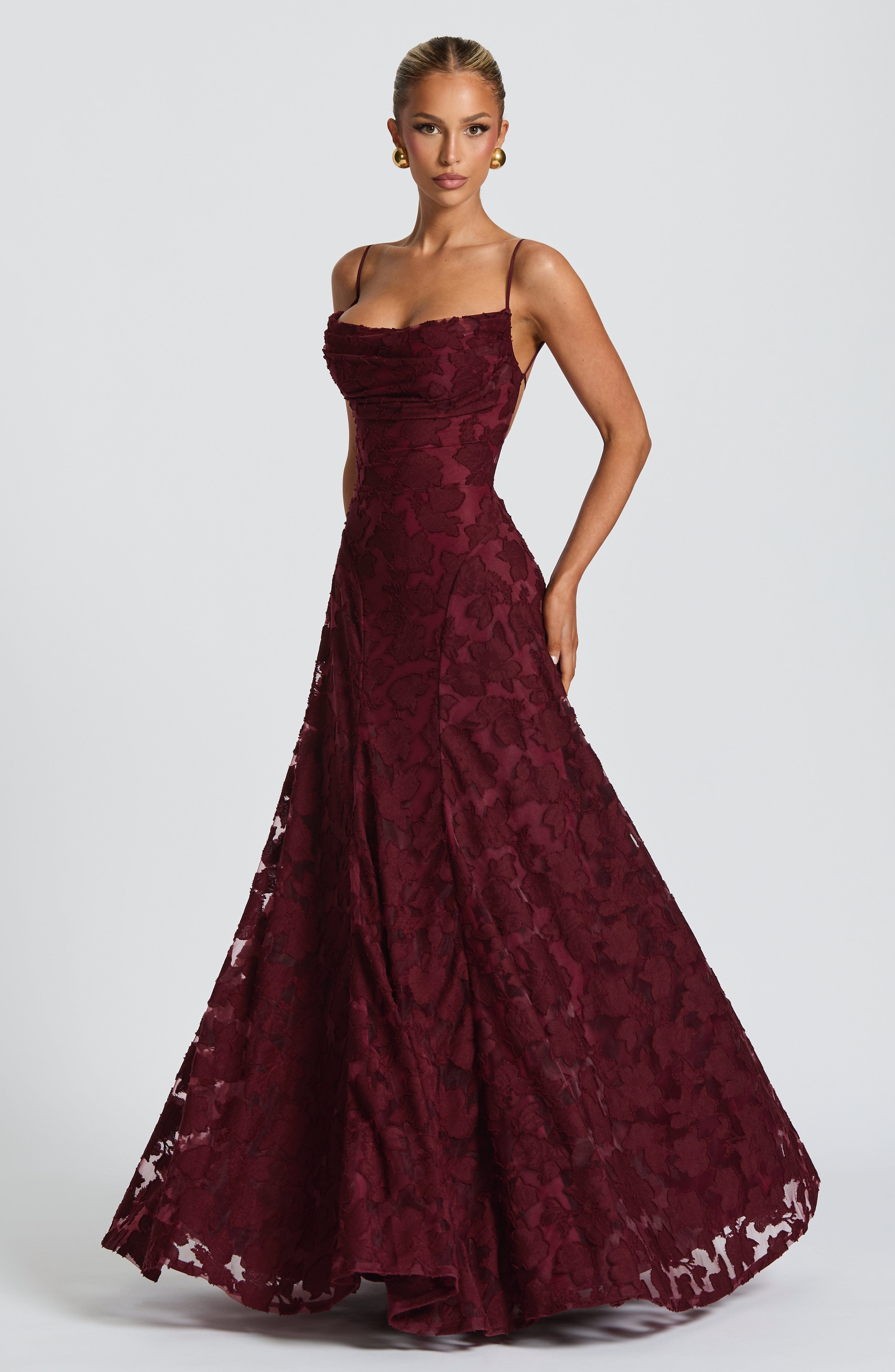 Isabella Floral Lace Maxi Dress