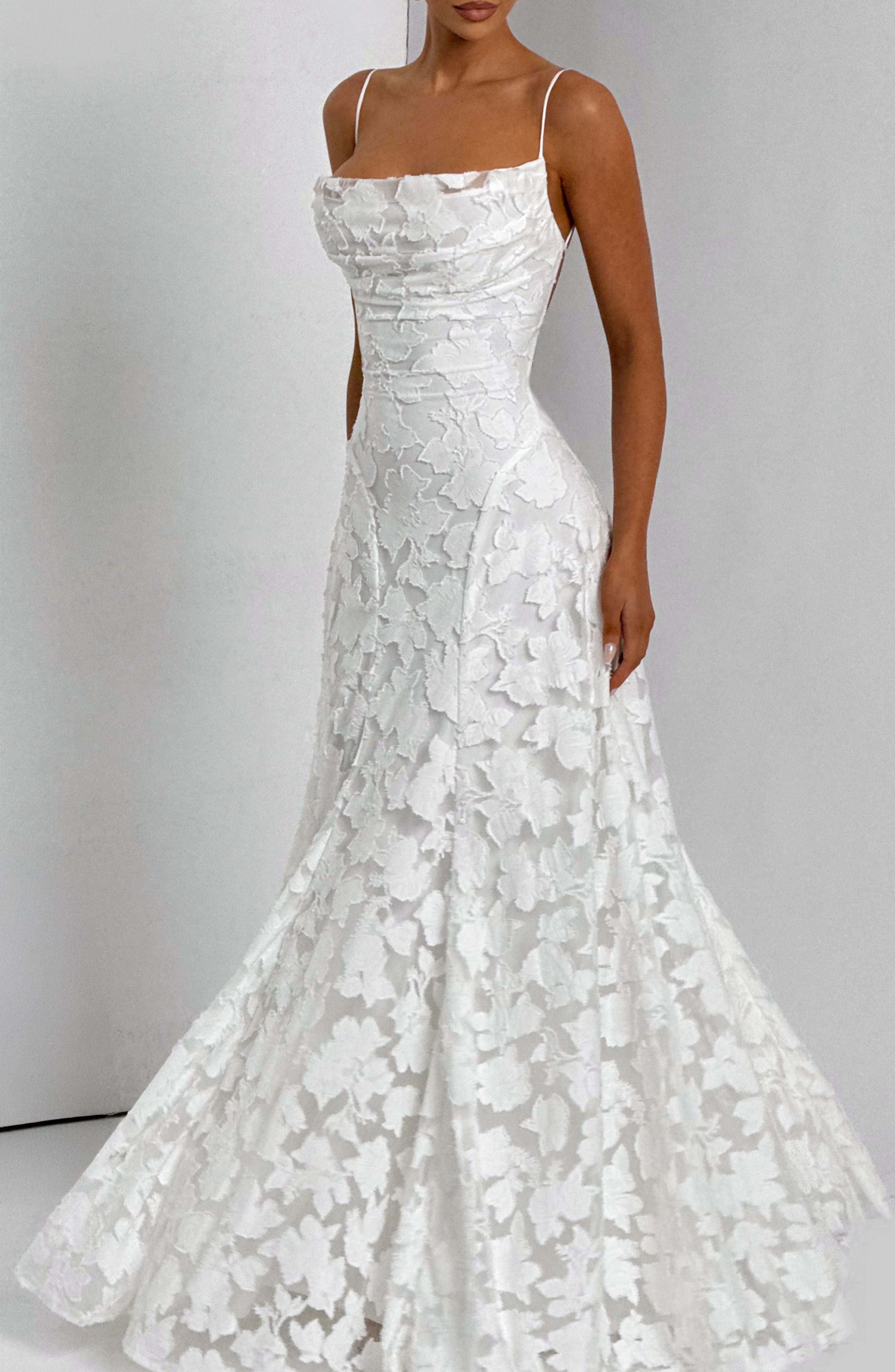 Isabella Floral Lace Maxi Dress