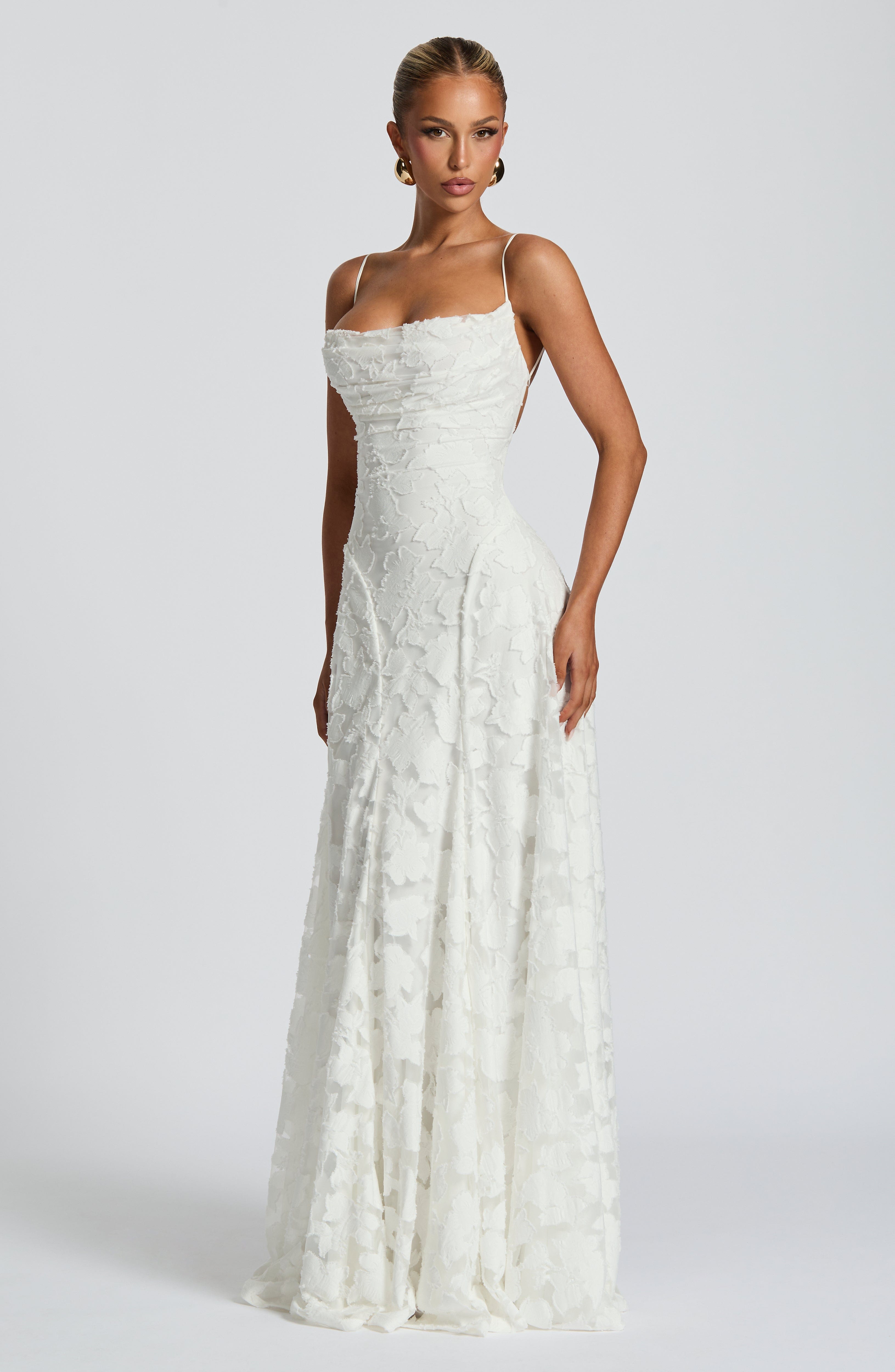 Isabella Floral Lace Maxi Dress