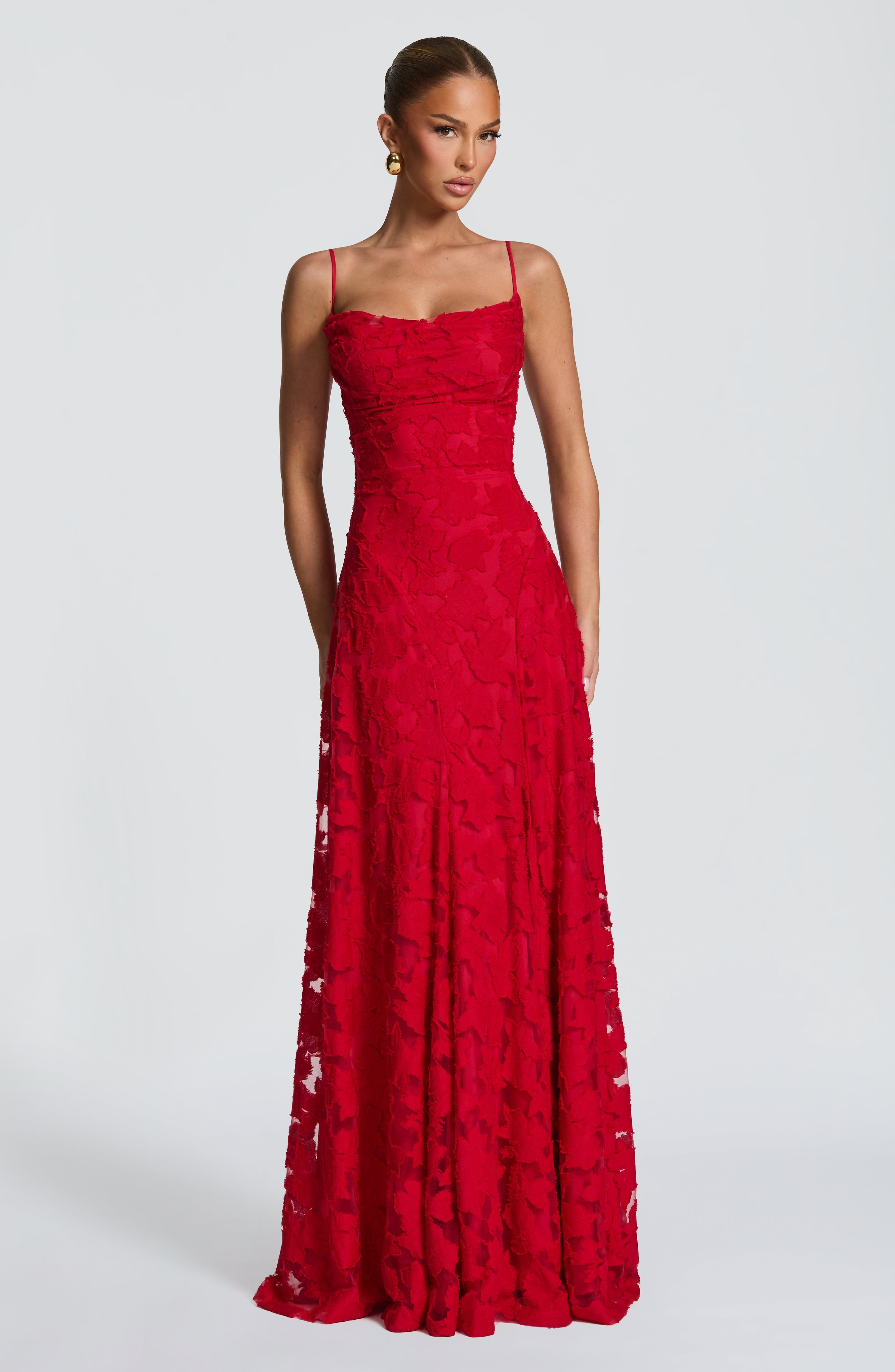 Isabella Floral Lace Maxi Dress