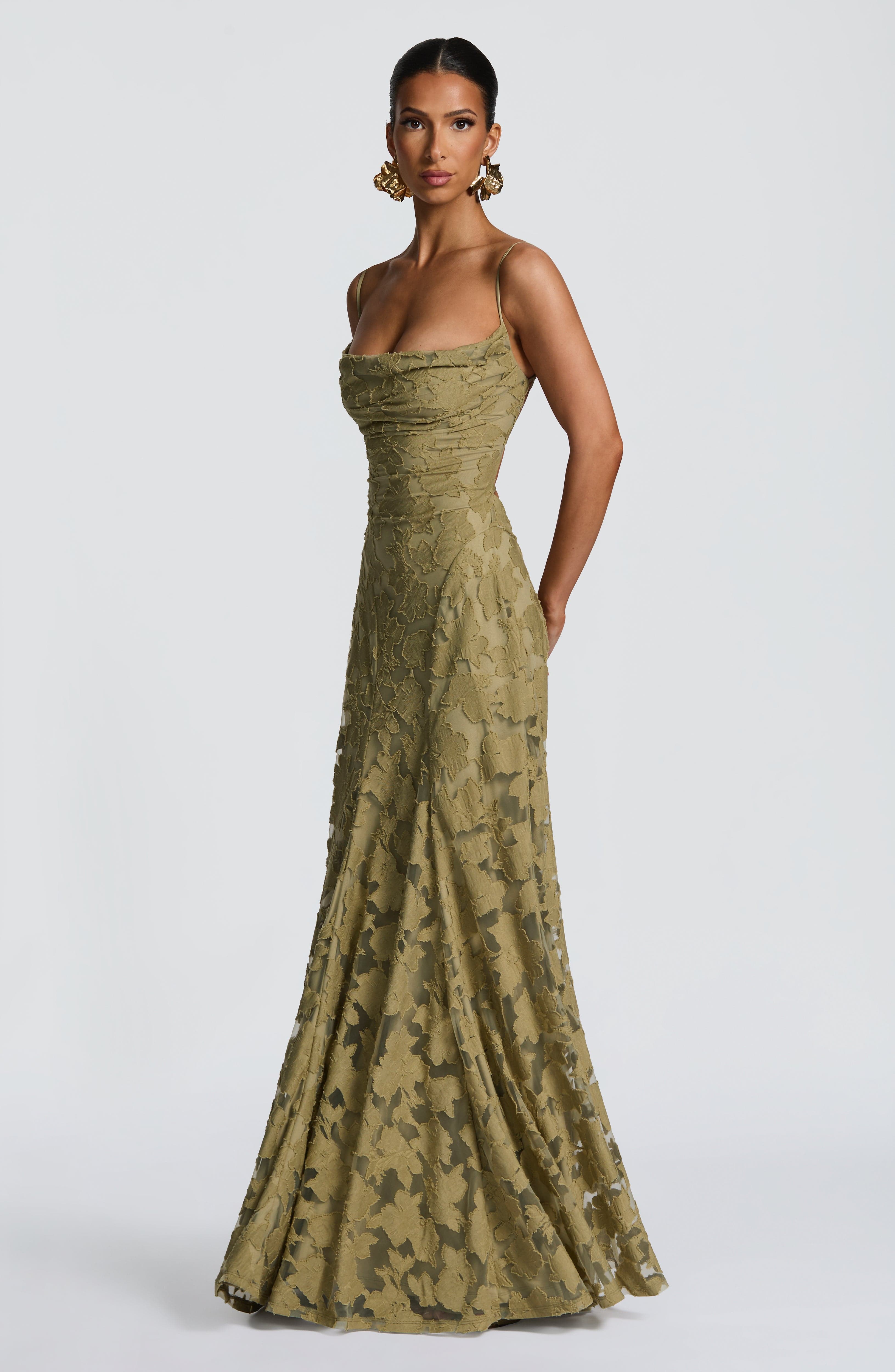 Isabella Floral Lace Maxi Dress