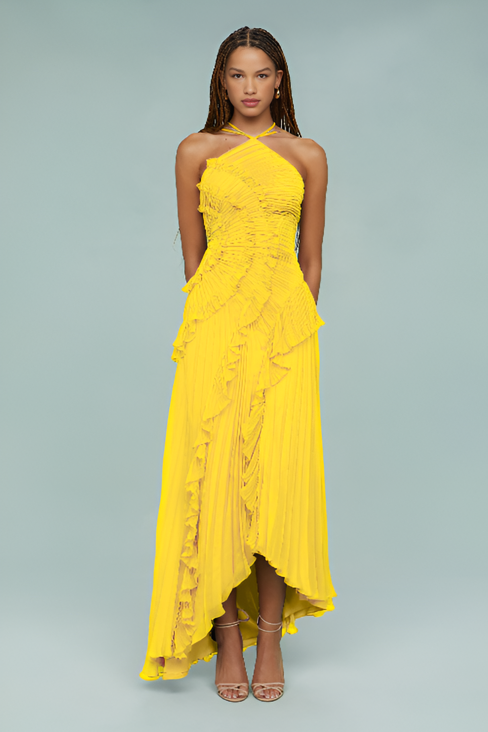 Gianna Halter Ruffle Dress