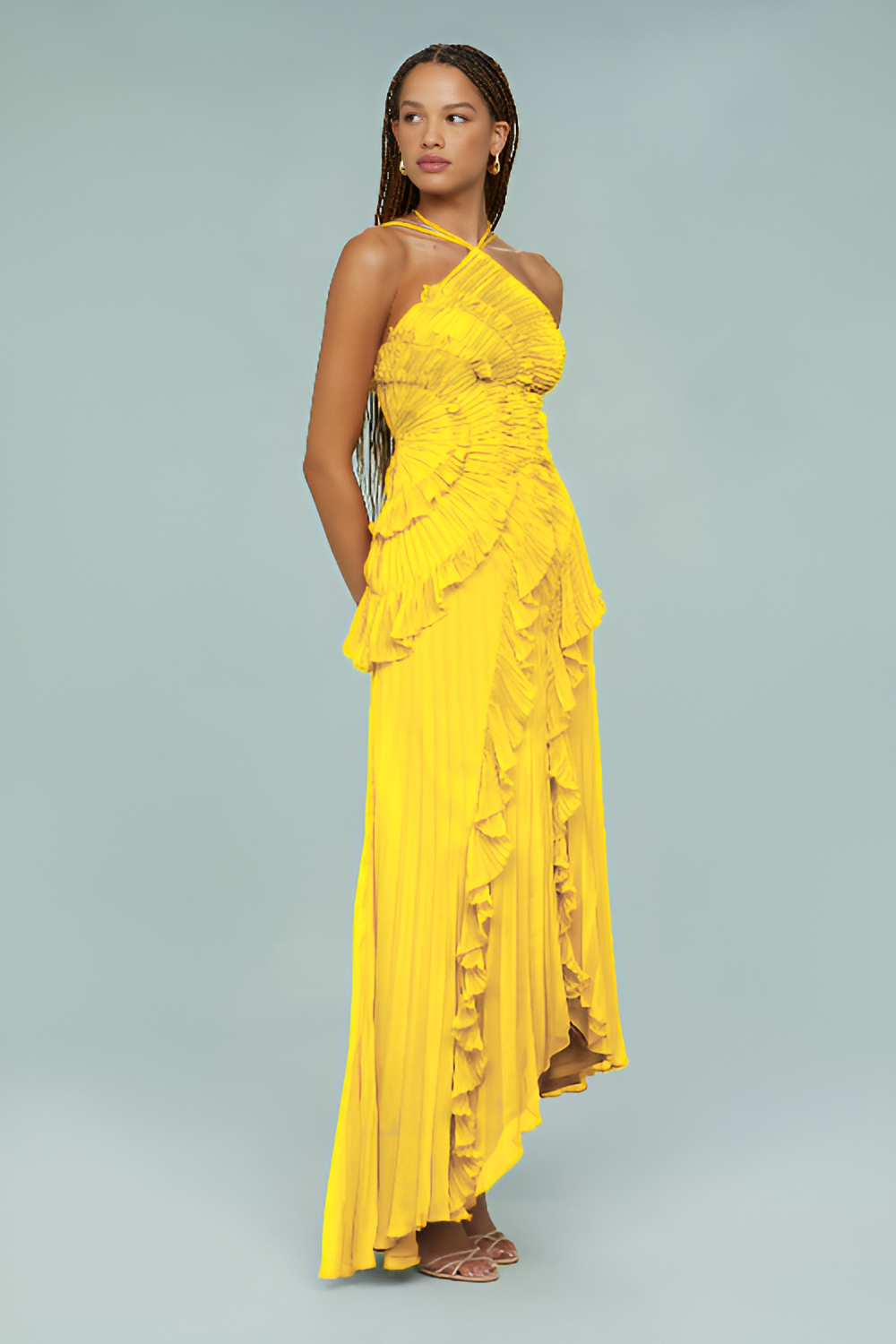 Gianna Halter Ruffle Dress