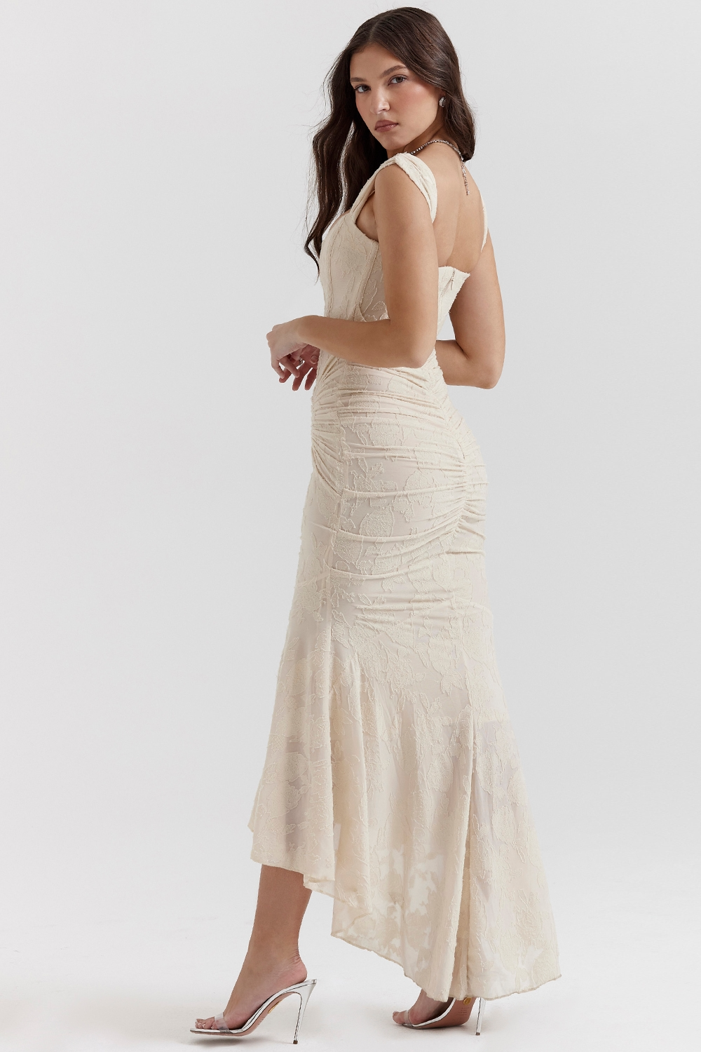 Chloe Ruffle Hem Midi Dress