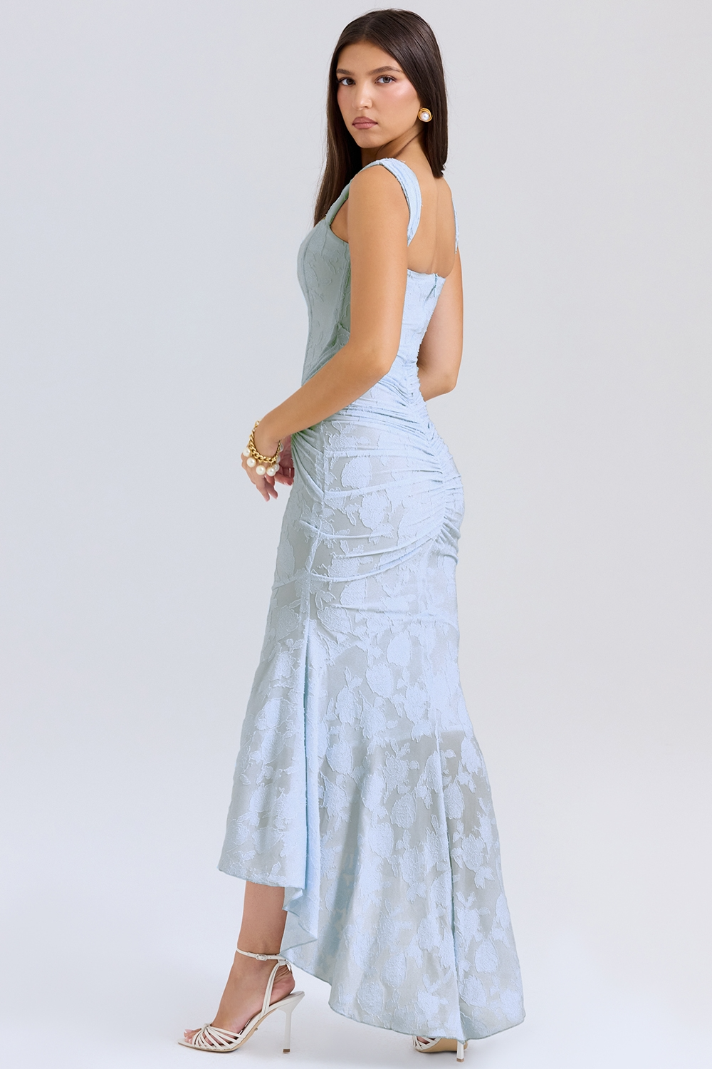 Chloe Ruffle Hem Midi Dress