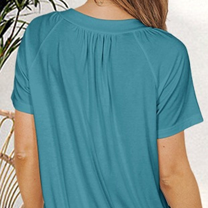 Sofia Pleated V-Neck Top