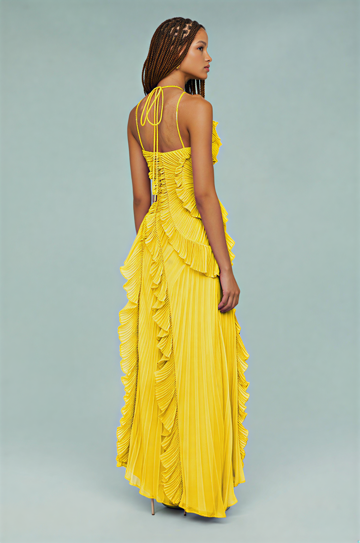 Gianna Halter Ruffle Dress