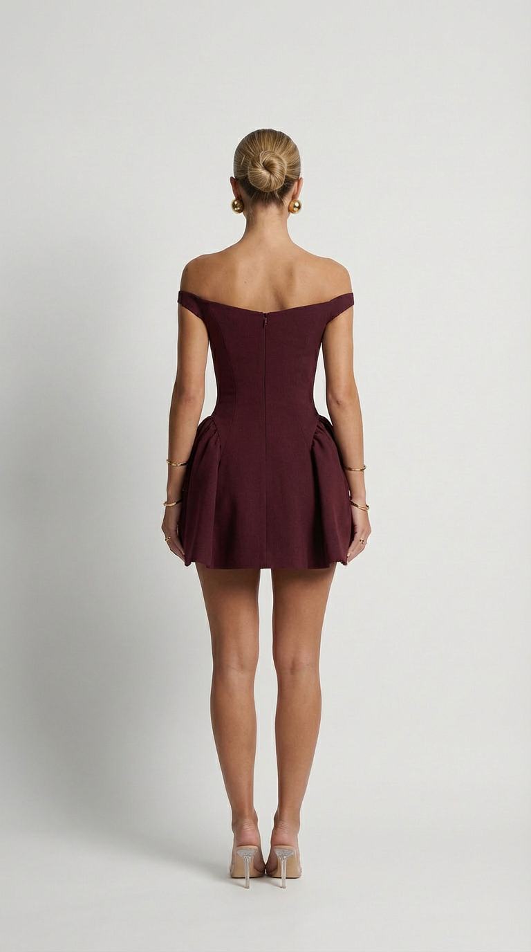 Vivienne Sculpted Off-Shoulder Mini Dress