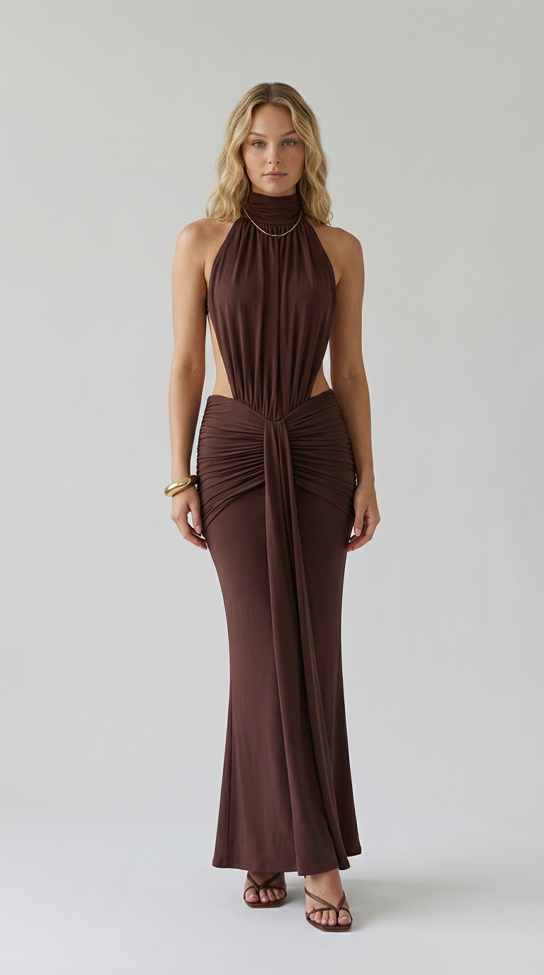 Serena Vestido Maxi Halter