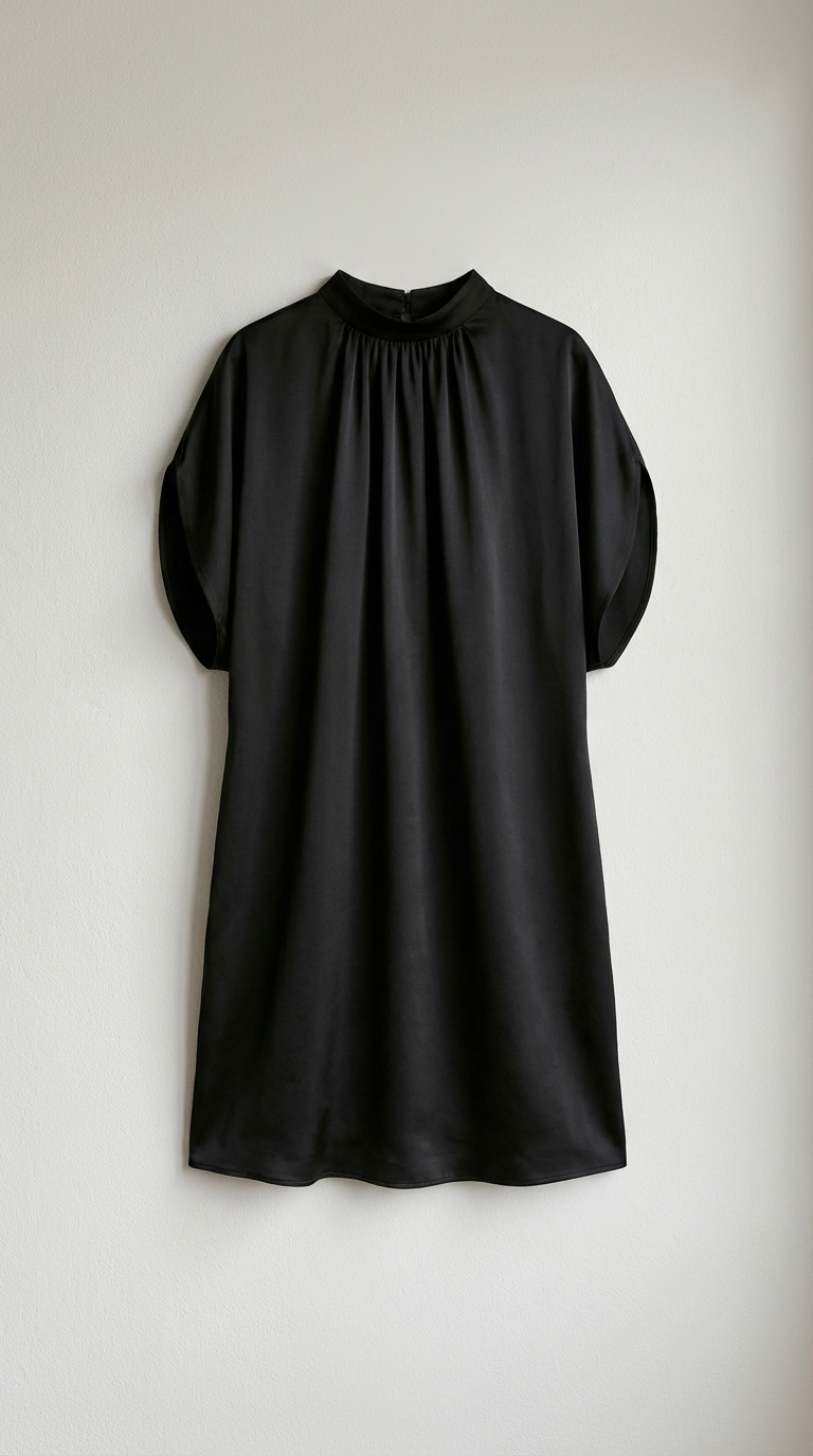 Midnight Drape Shift Dress