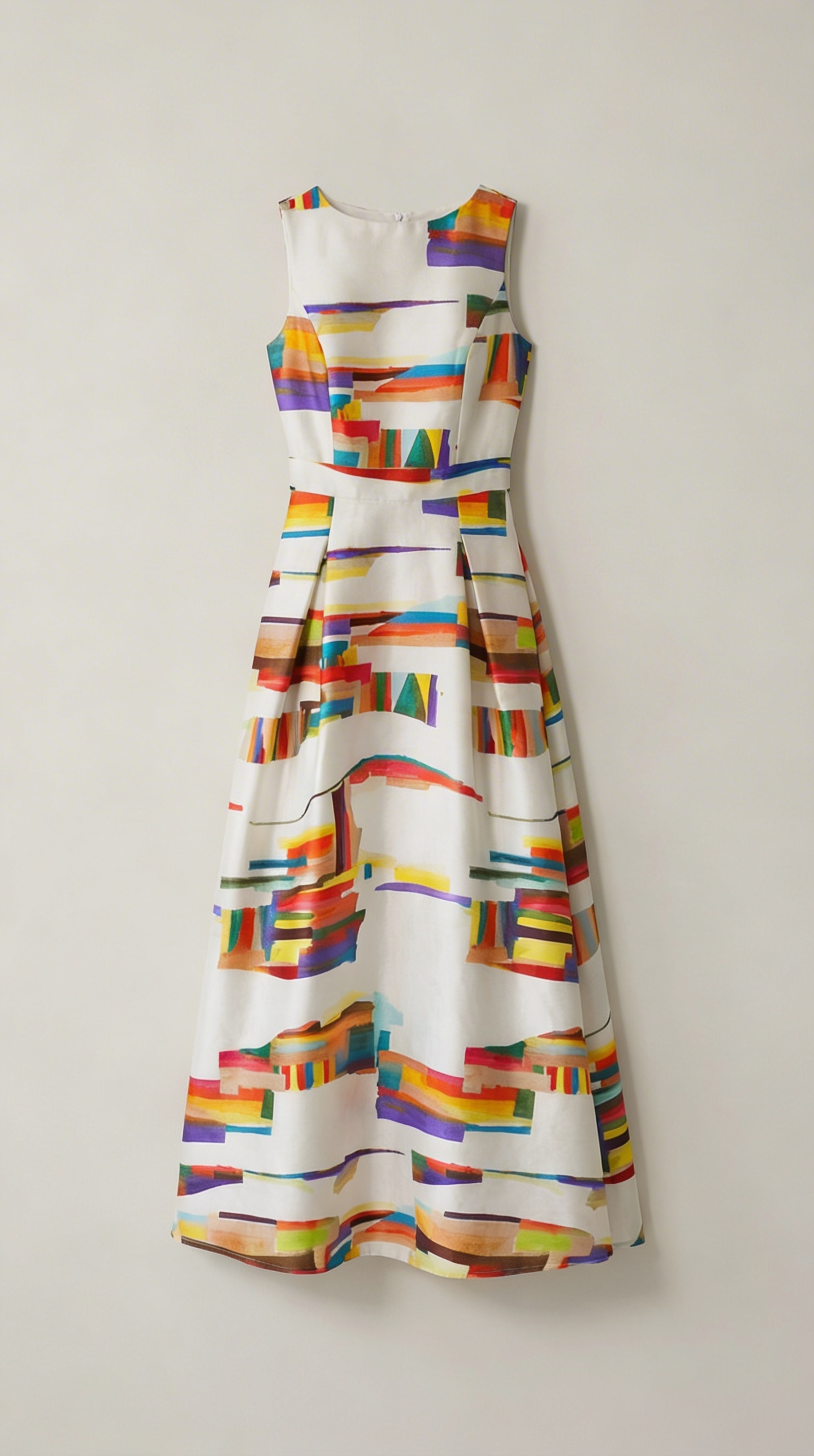 Aurora Abstract Satin Maxi Dress