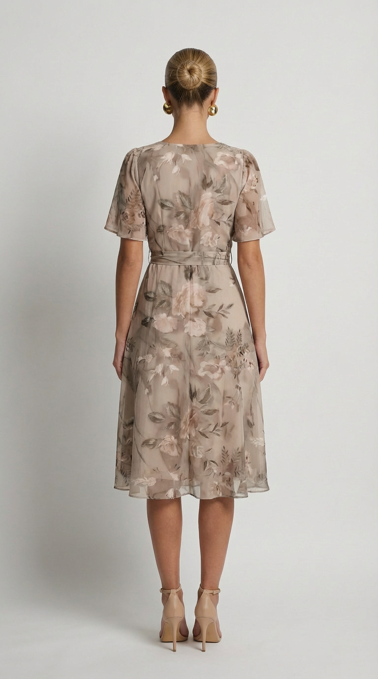 Isabella Floral Wrap Midi Dress