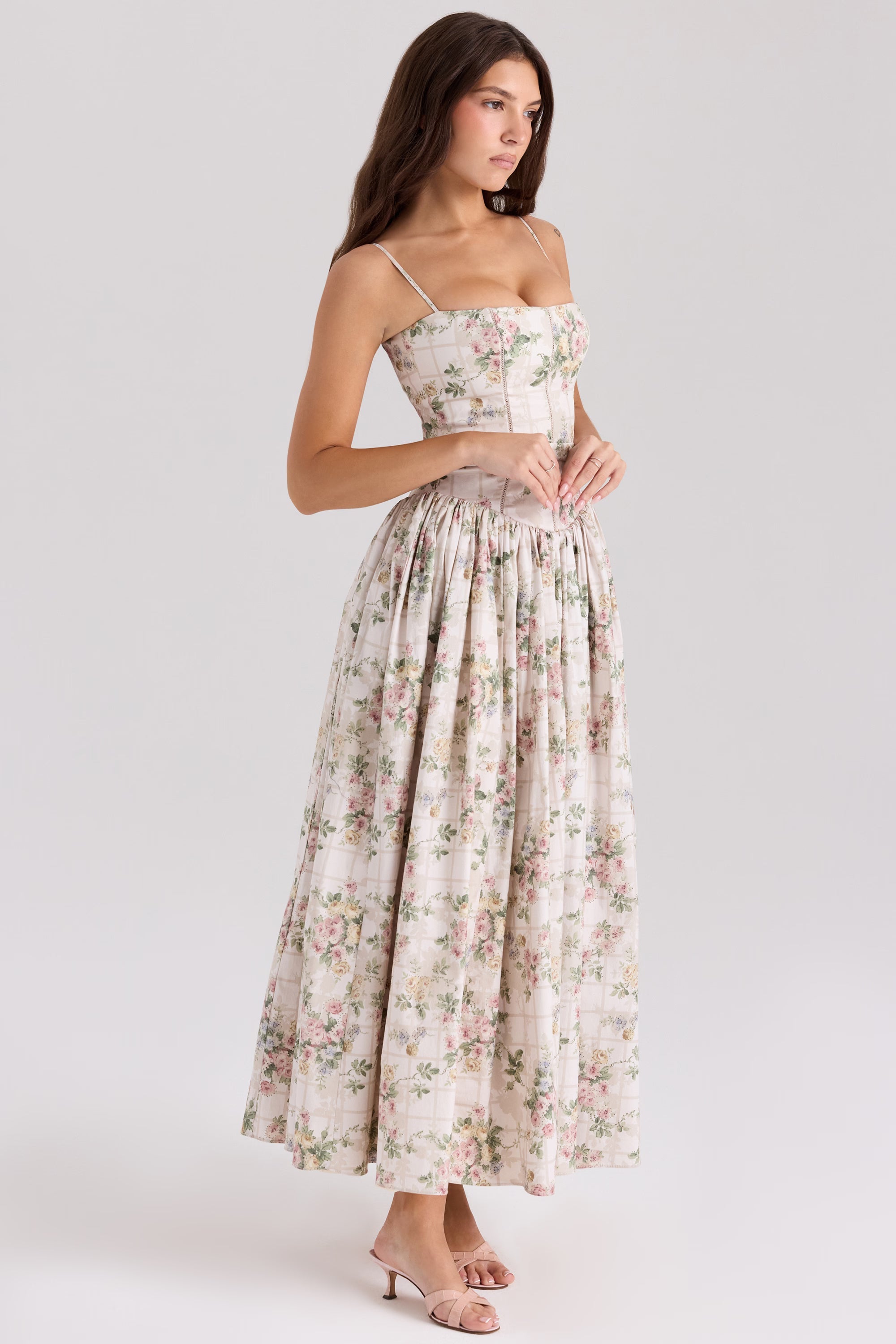 Amelia Strapless Midi Dress