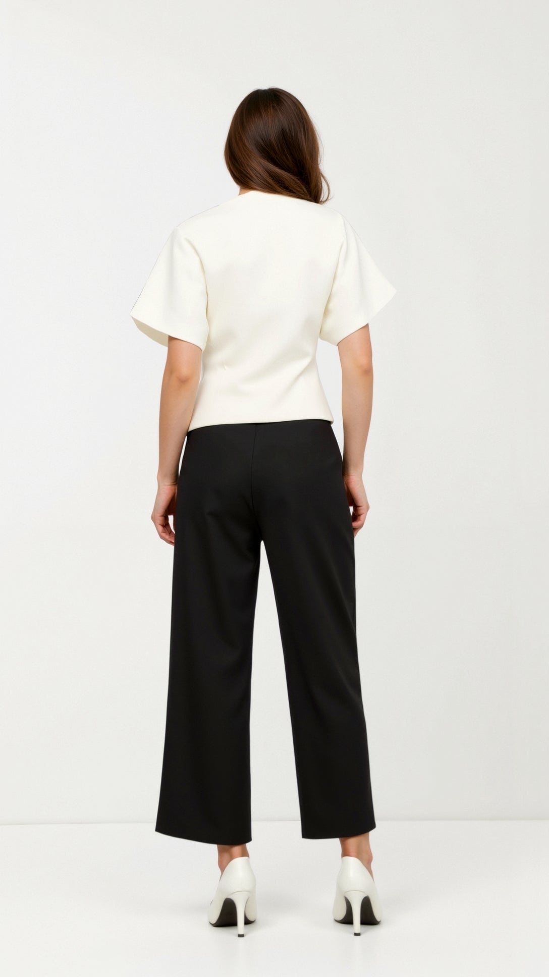 Amy Structured V-Neck Blouse 2