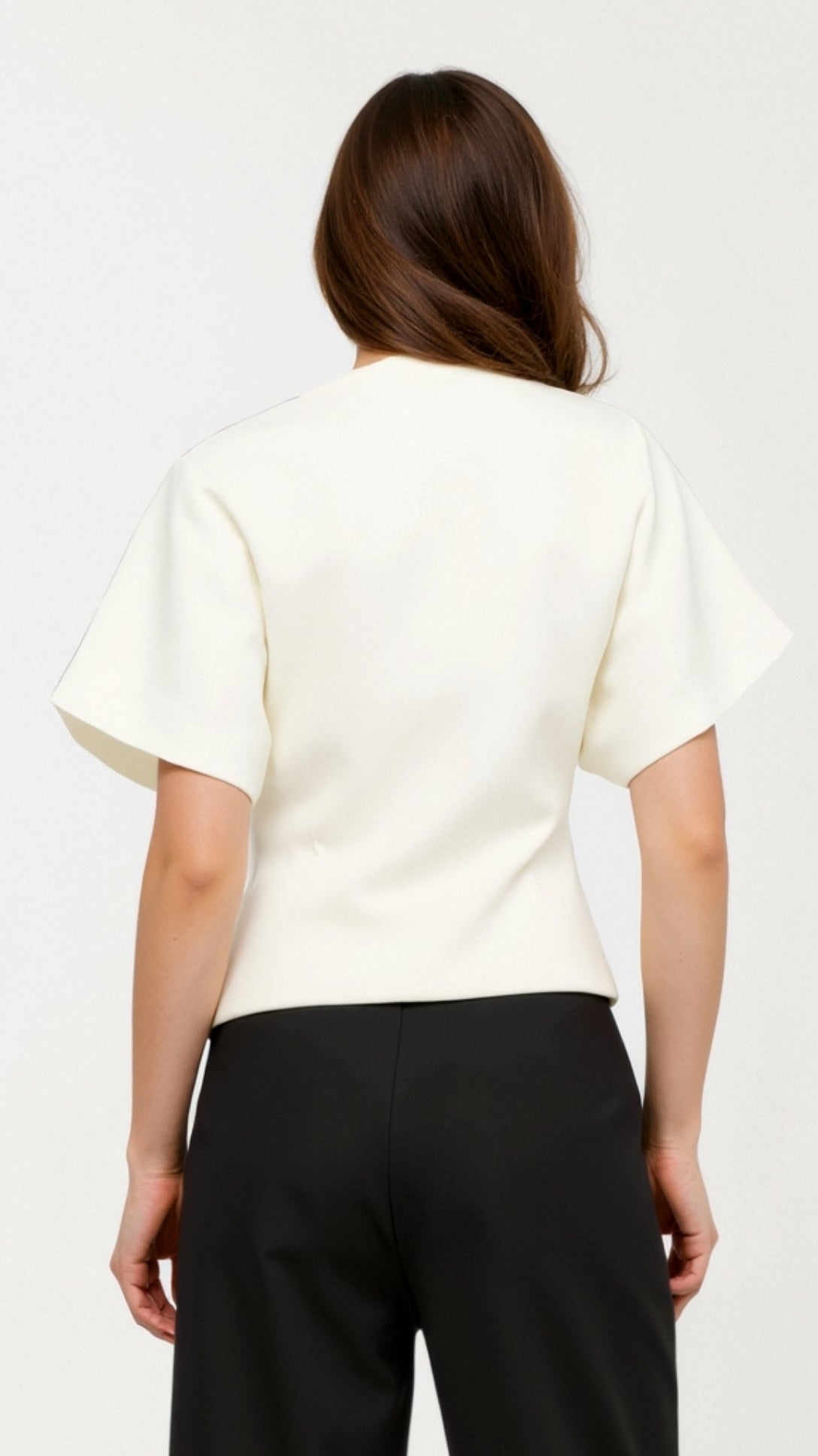 Amy Structured V-Neck Blouse 3