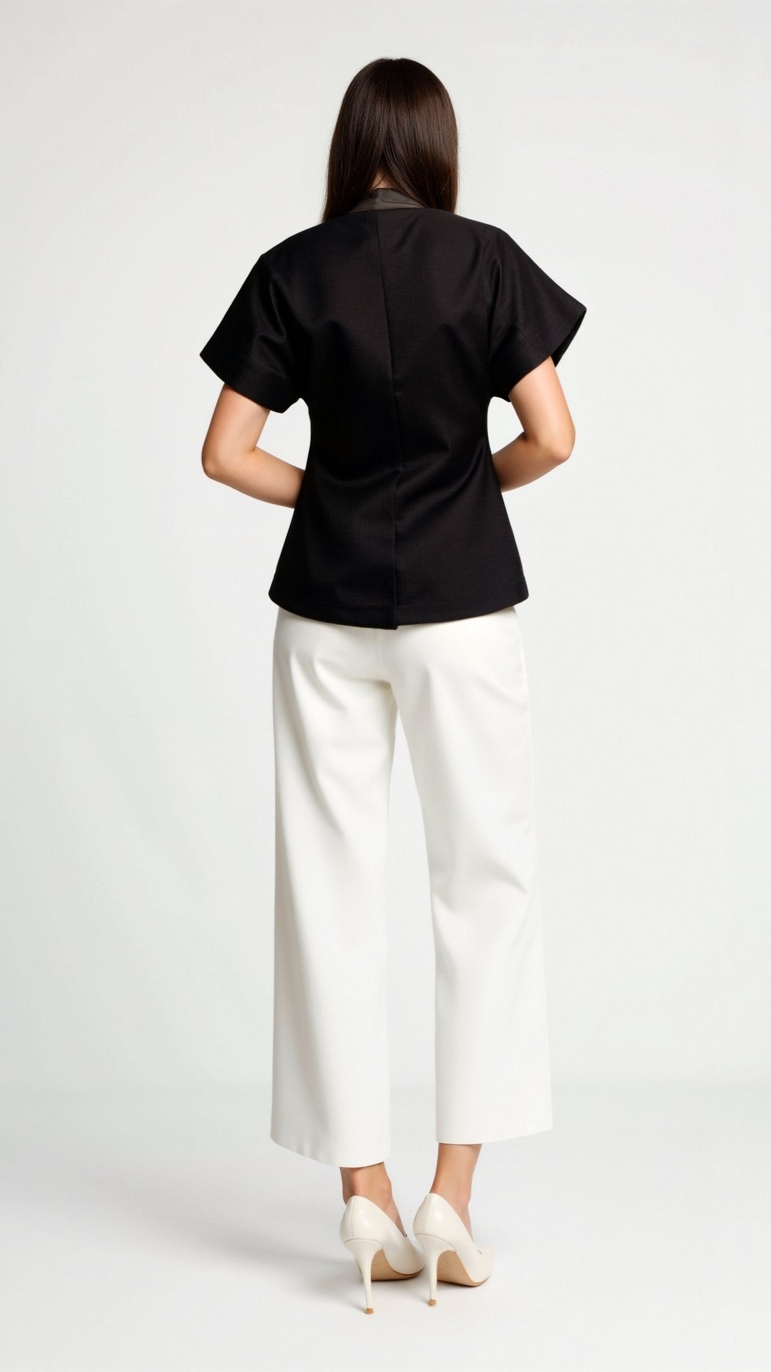 Amy Structured V-Neck Blouse 7