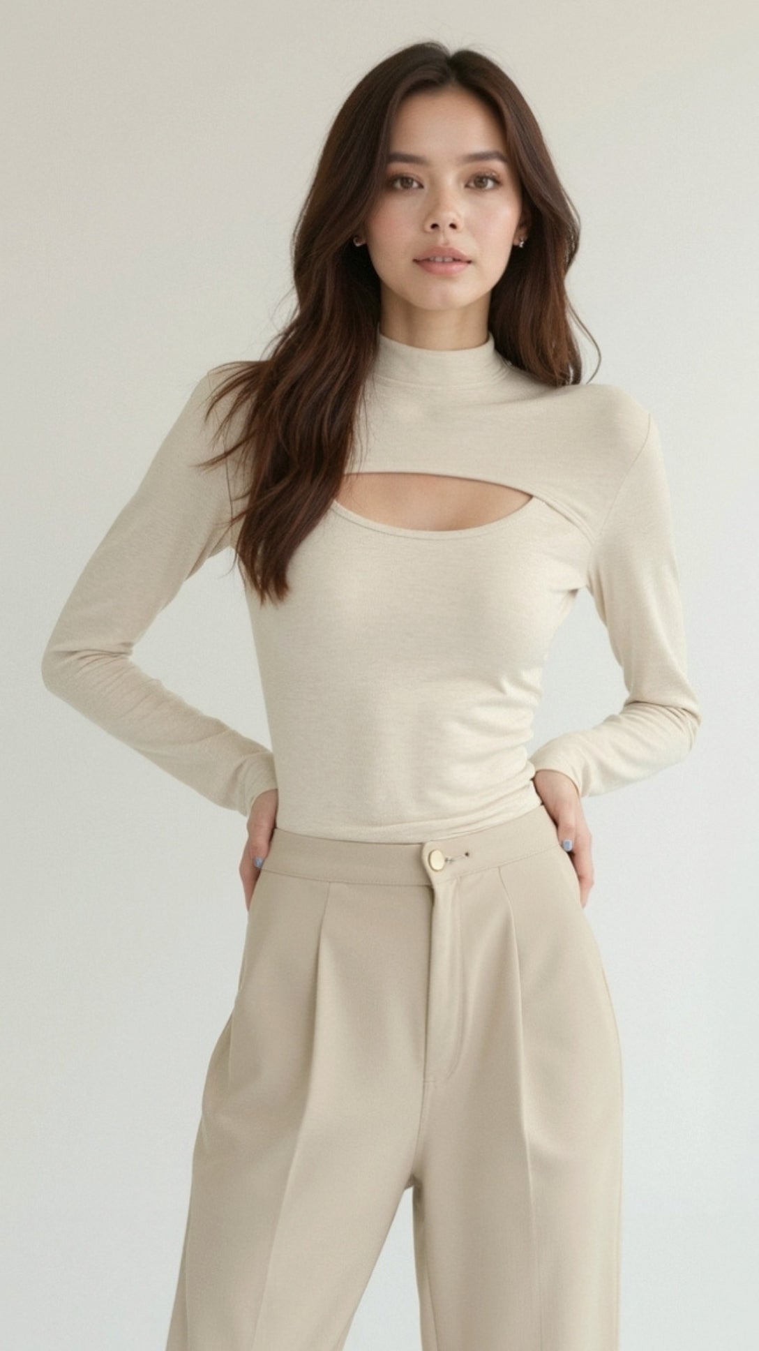 Barbara Chic Cutout Long Sleeve Top 3