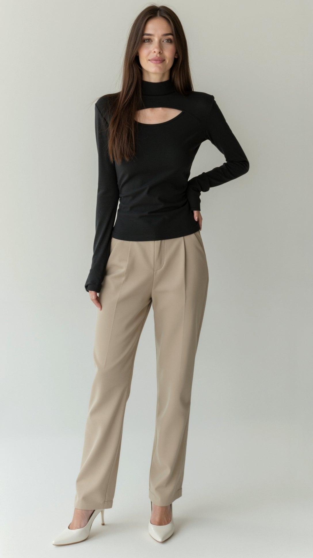 Barbara Chic Cutout Long Sleeve Top 5