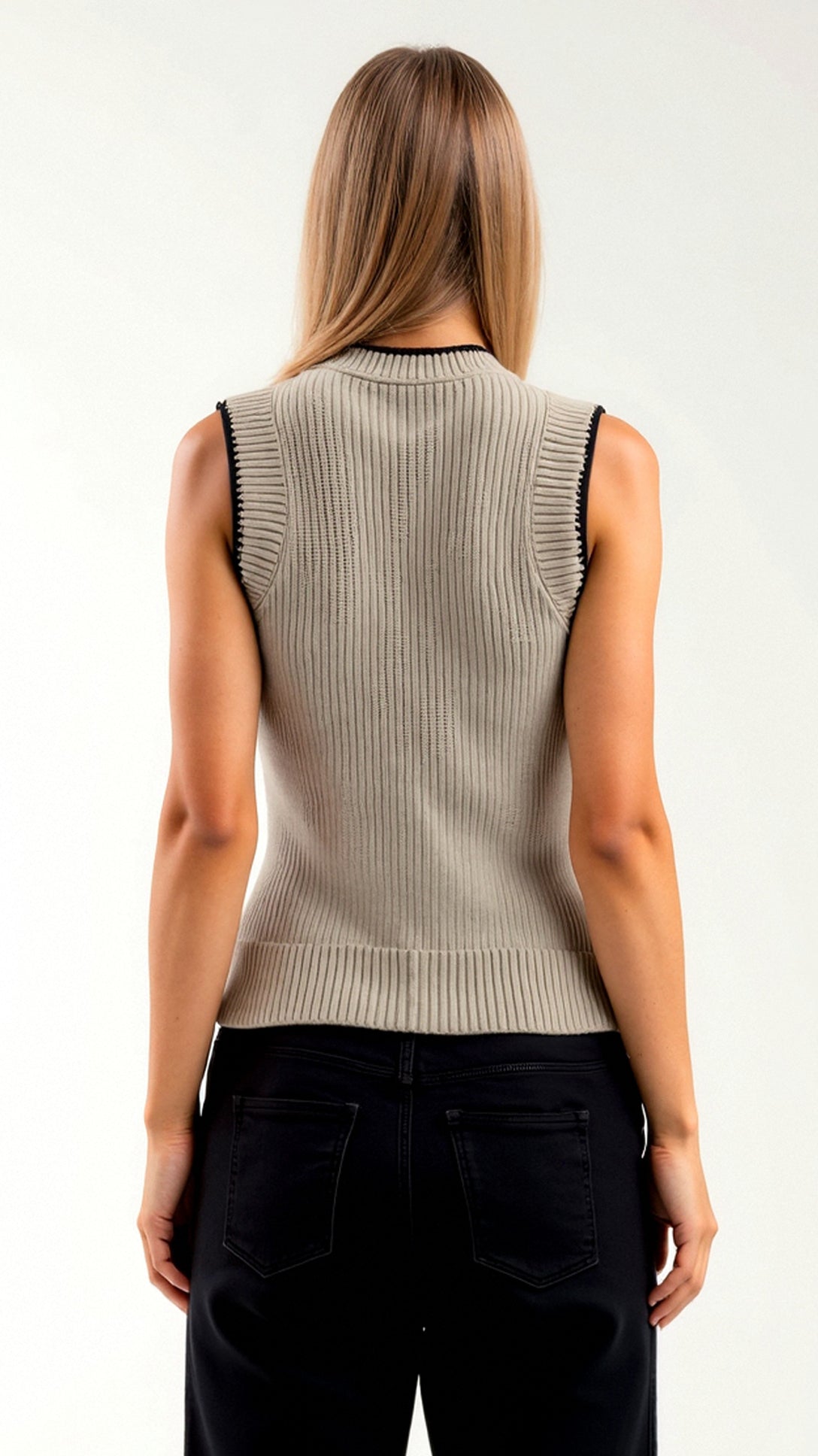 Blair Textured Ribbed Sweater Vest 1