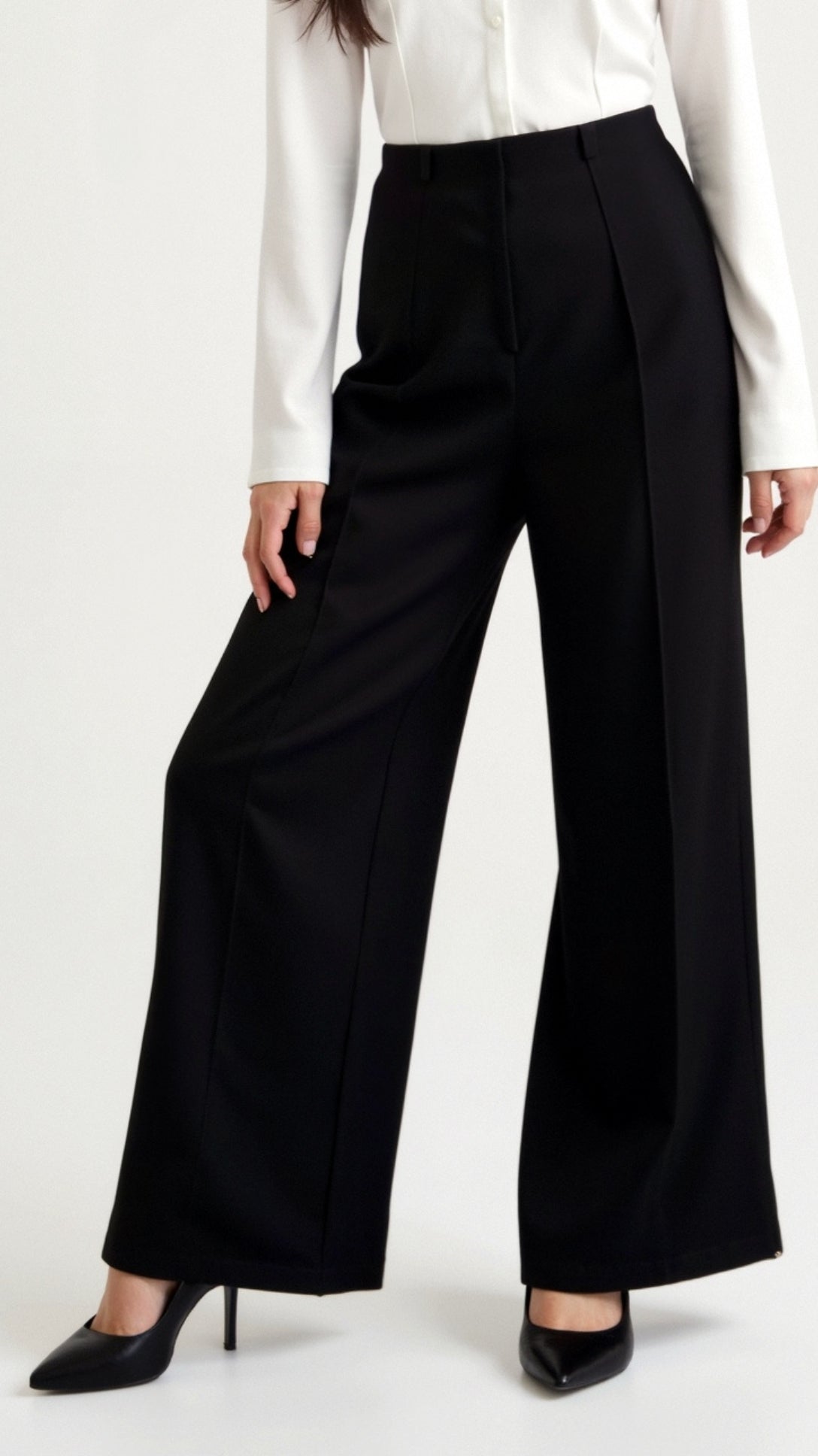 Brooke Tailored Wide-Leg Trousers 1