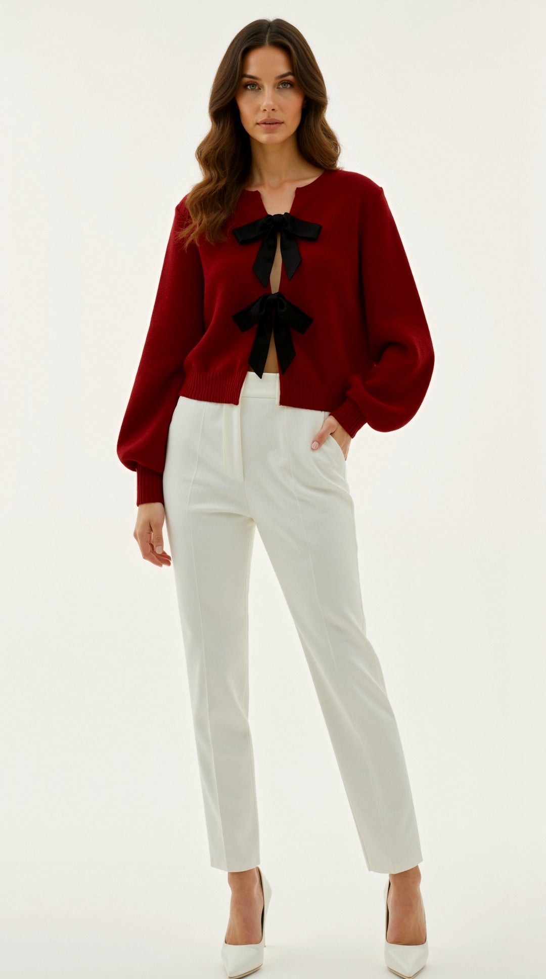 Cynthia Charming Bow-Tie Knit Top 5