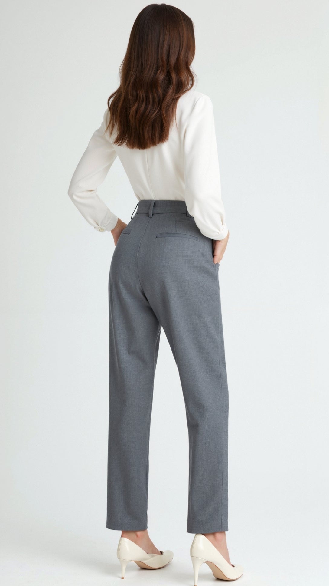 Dorothy Pleated Straight-Leg Trousers 1