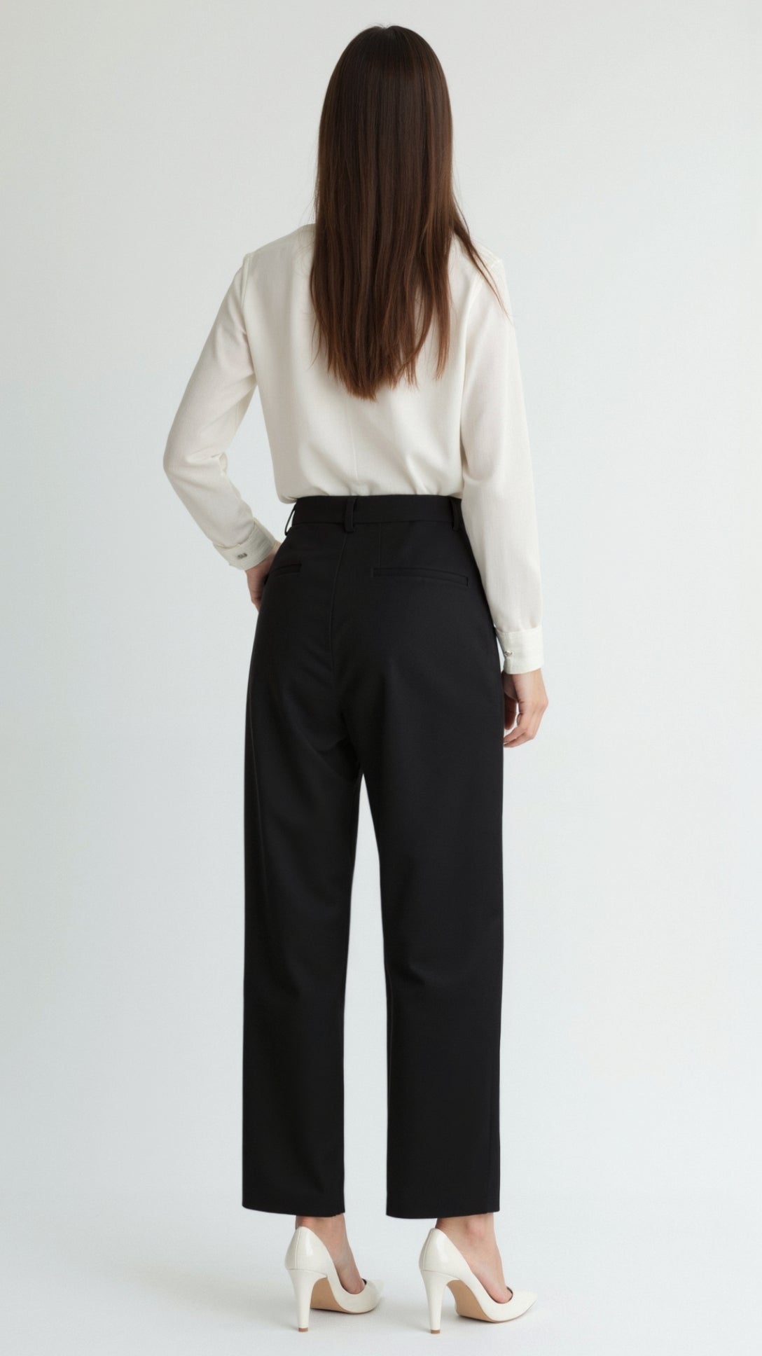 Dorothy Pleated Straight-Leg Trousers 6