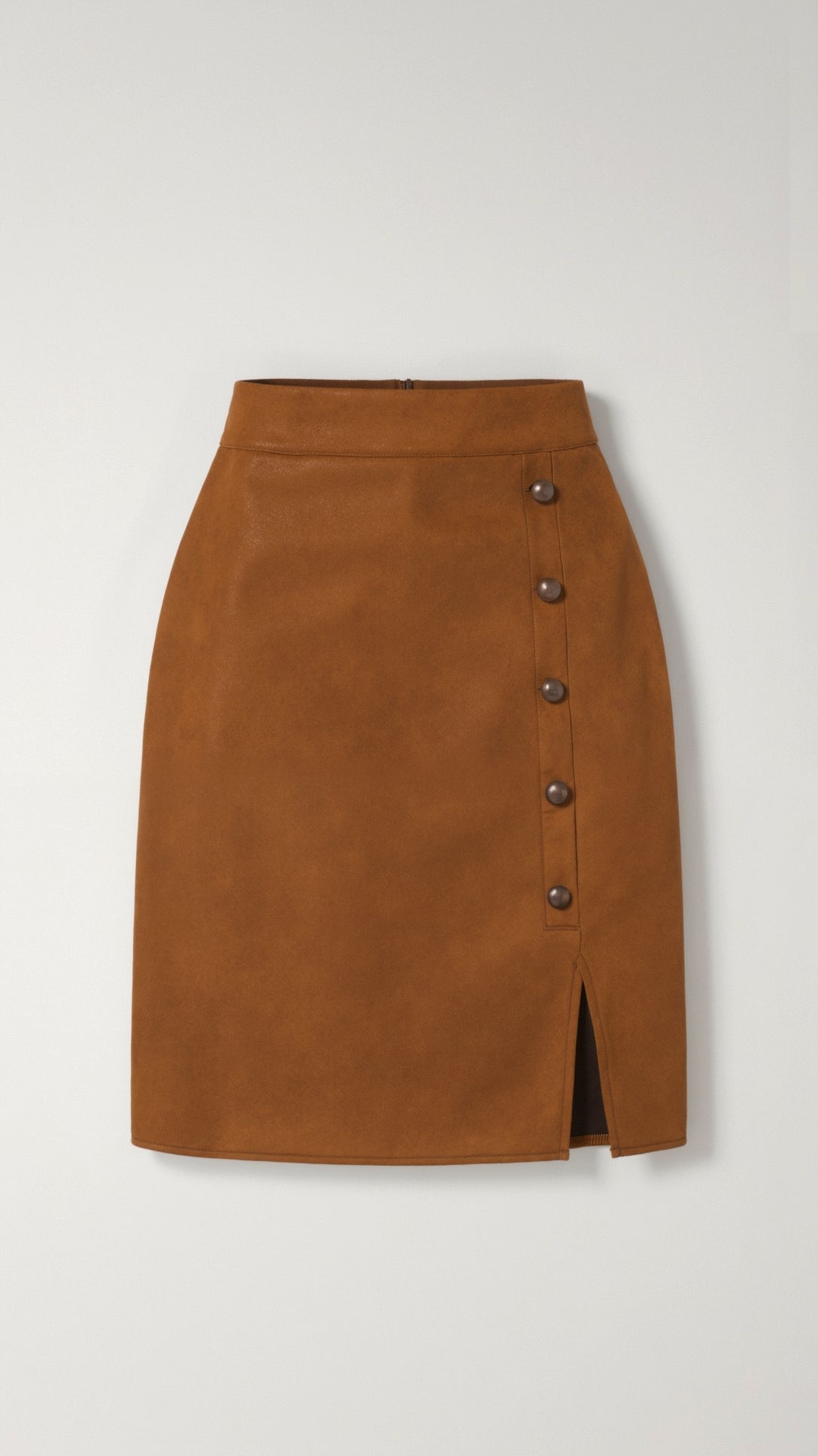 Elegant Suede-Effect High-Waisted Skirt 4