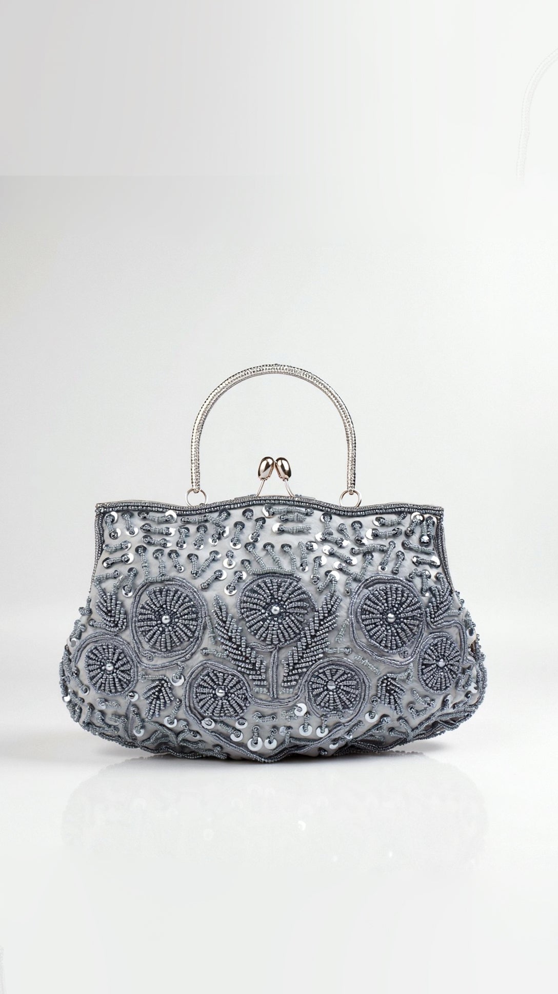Eliana Elegant Silver Clutch Bag 4