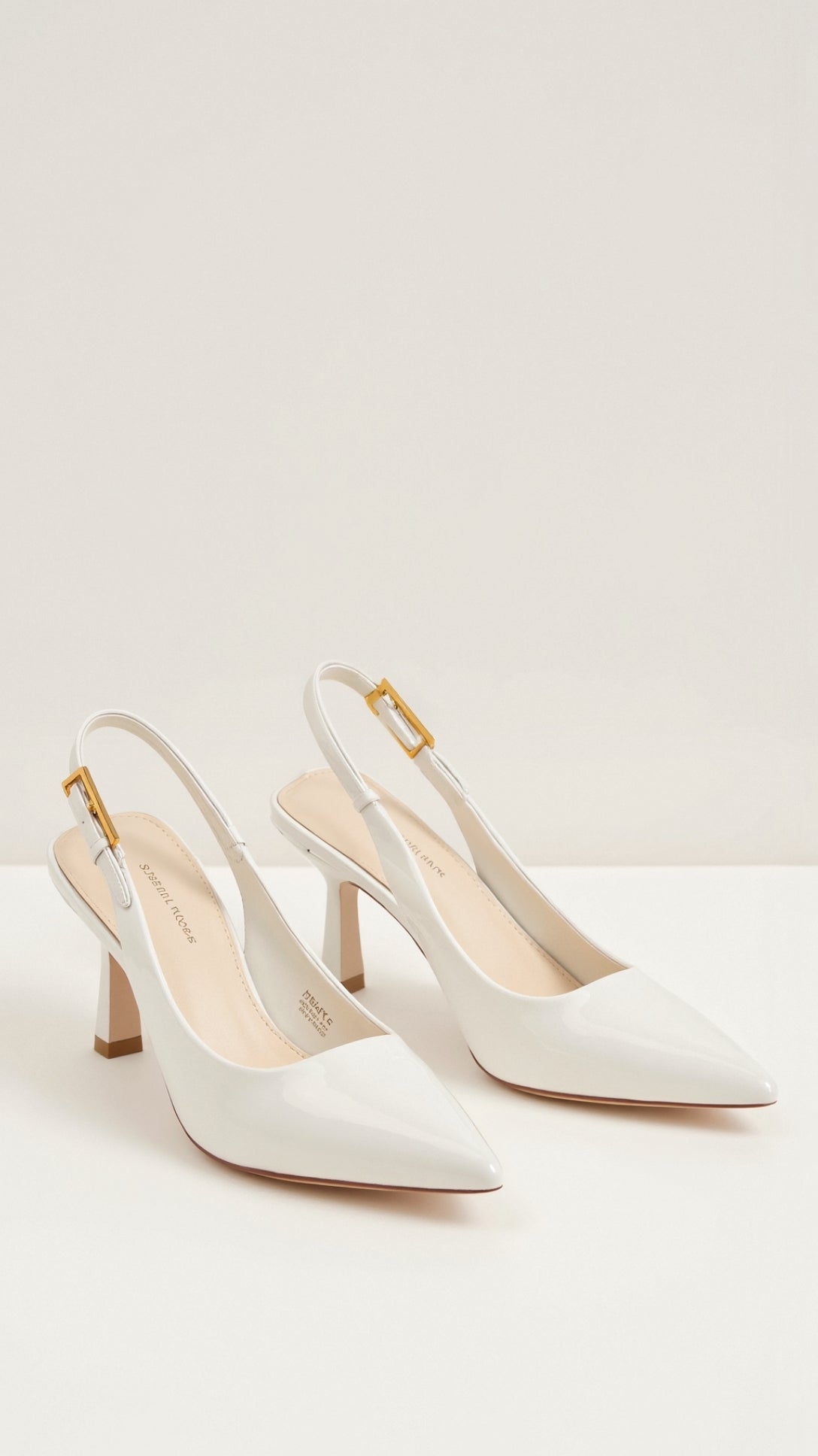 Elizabeth Glossy White Court Heels 5