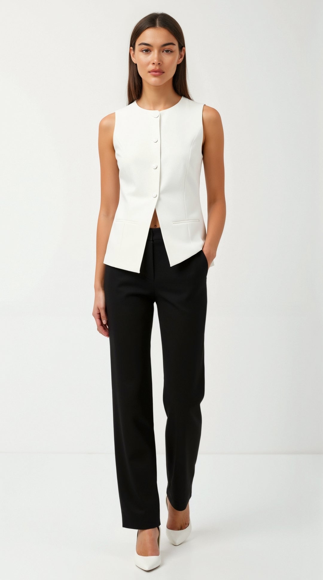 Ellie Sleek Buttoned Tank Top for Women 5