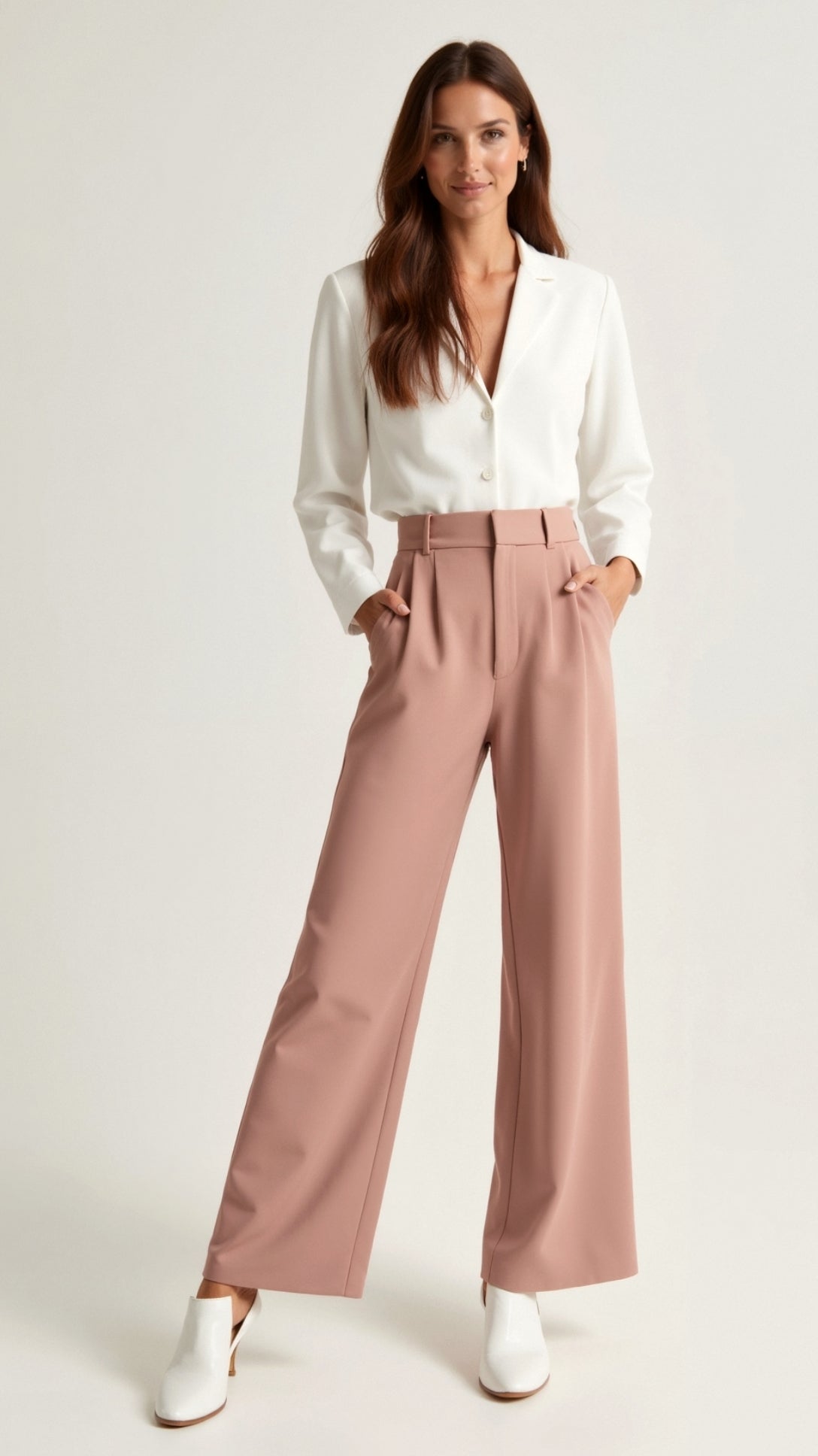 Emma Pleated Wide-Leg Trousers 12