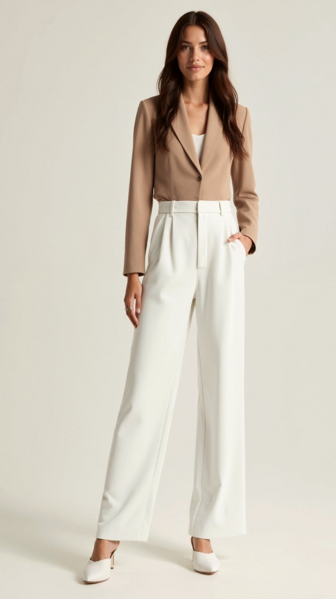 Emma Pleated Wide-Leg Trousers 9