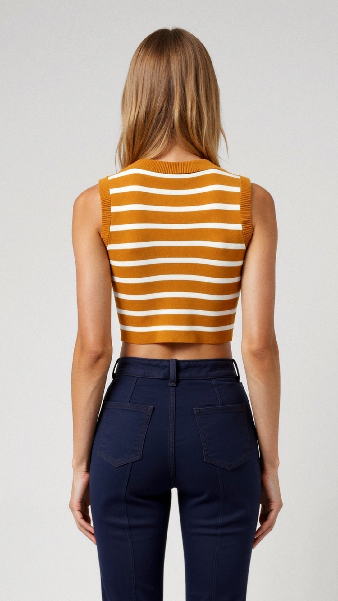 Heloise Striped Fitted Tank Top 1