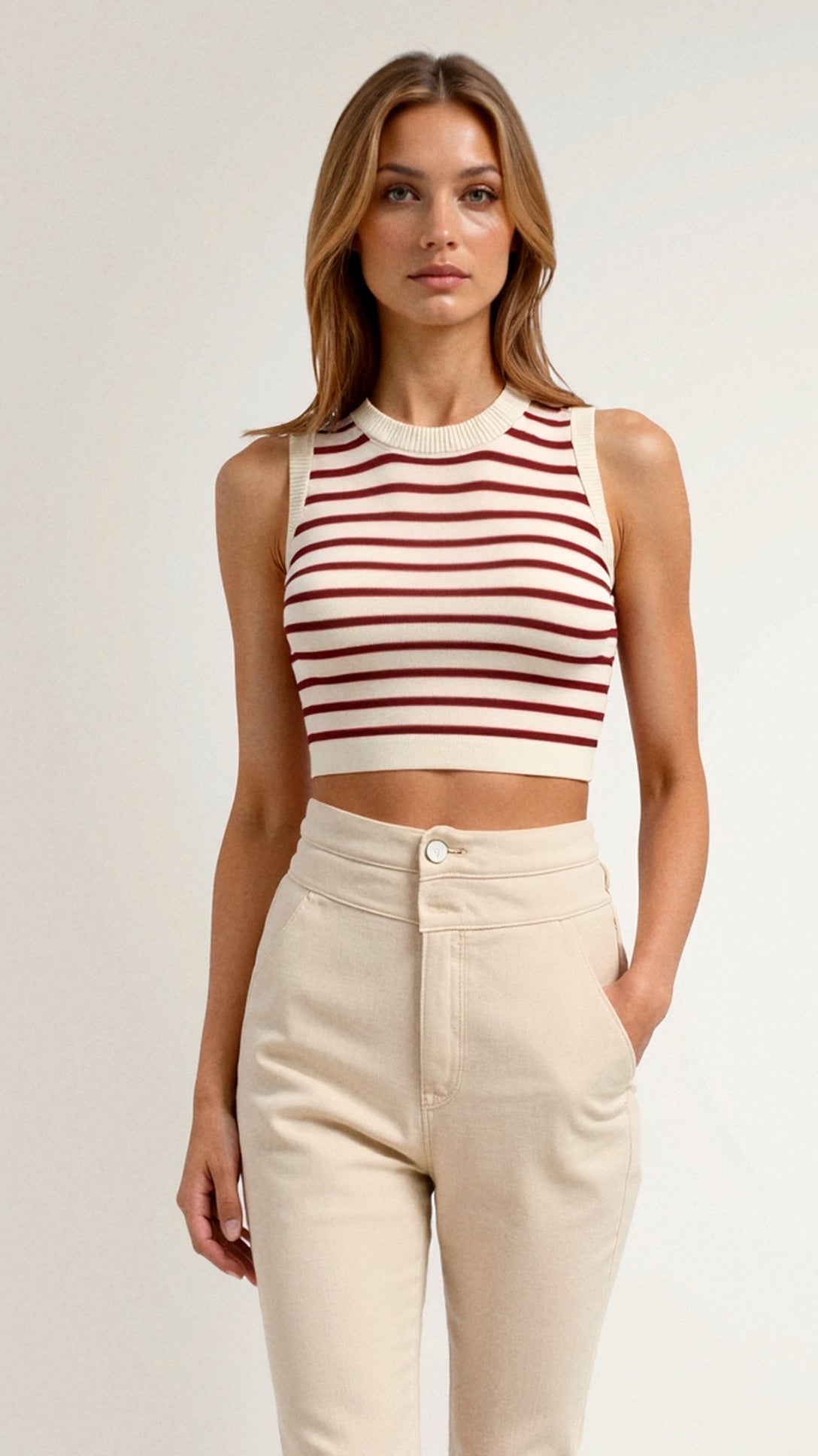 Heloise Striped Fitted Tank Top 3