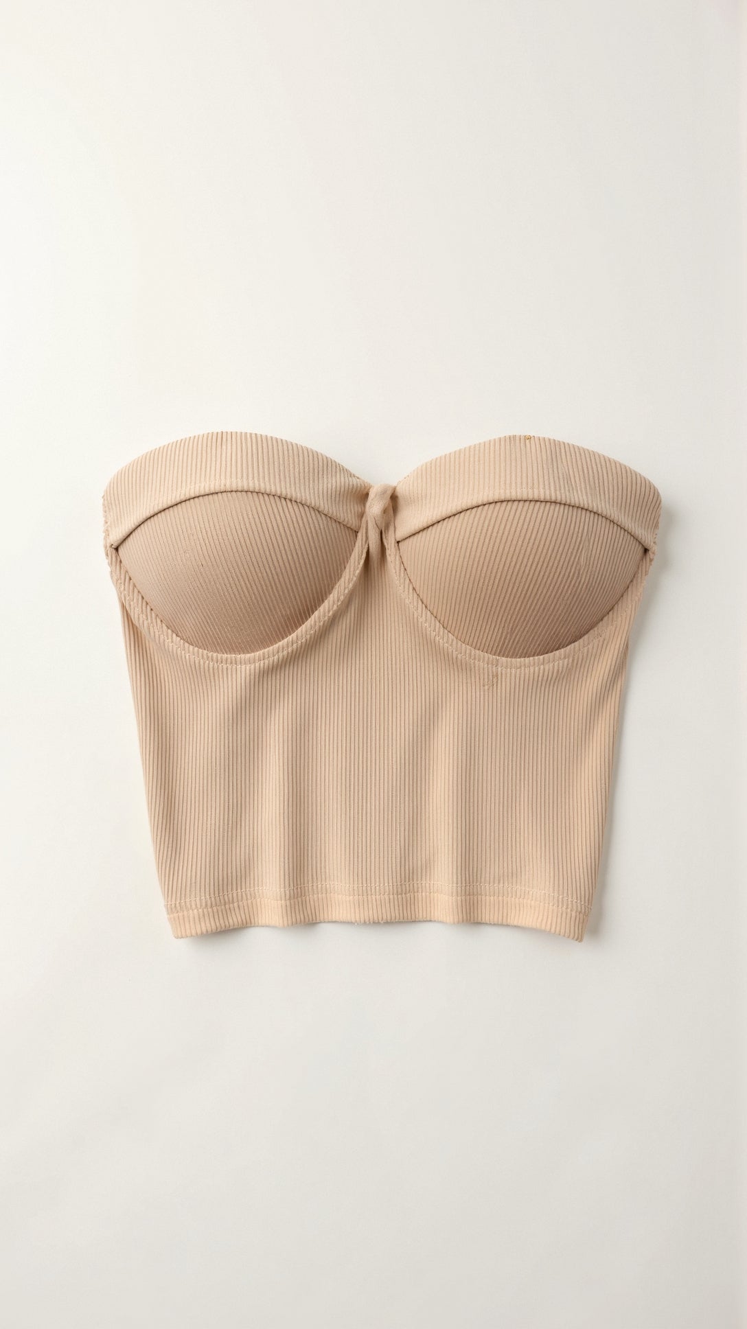 Hermione Textured Ribbed Strapless Crop Top 5