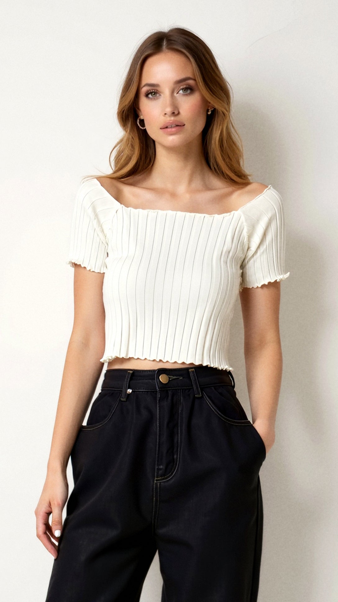 Isabel Ribbed Crop Top 0