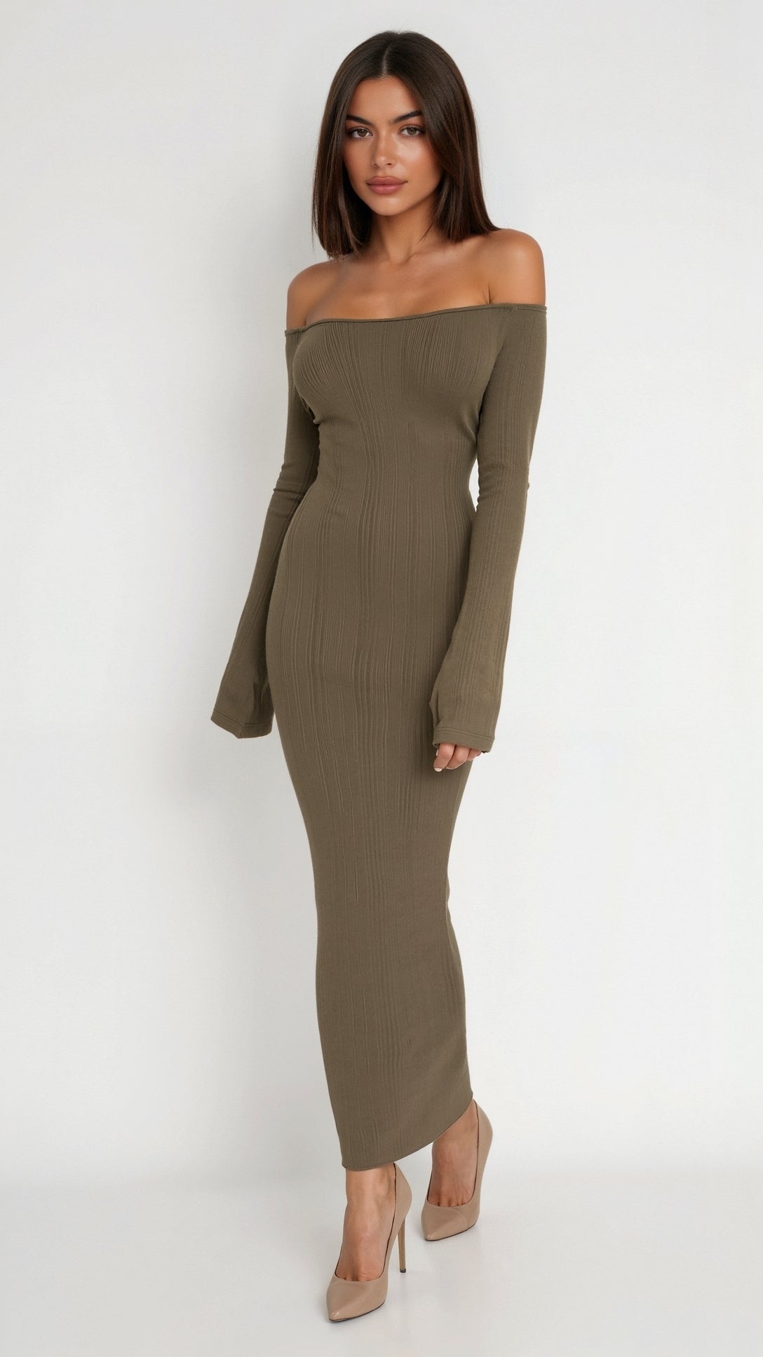 Lila Elegant Off-Shoulder Maxi Dress - Summer Wedding Guest Dress 0