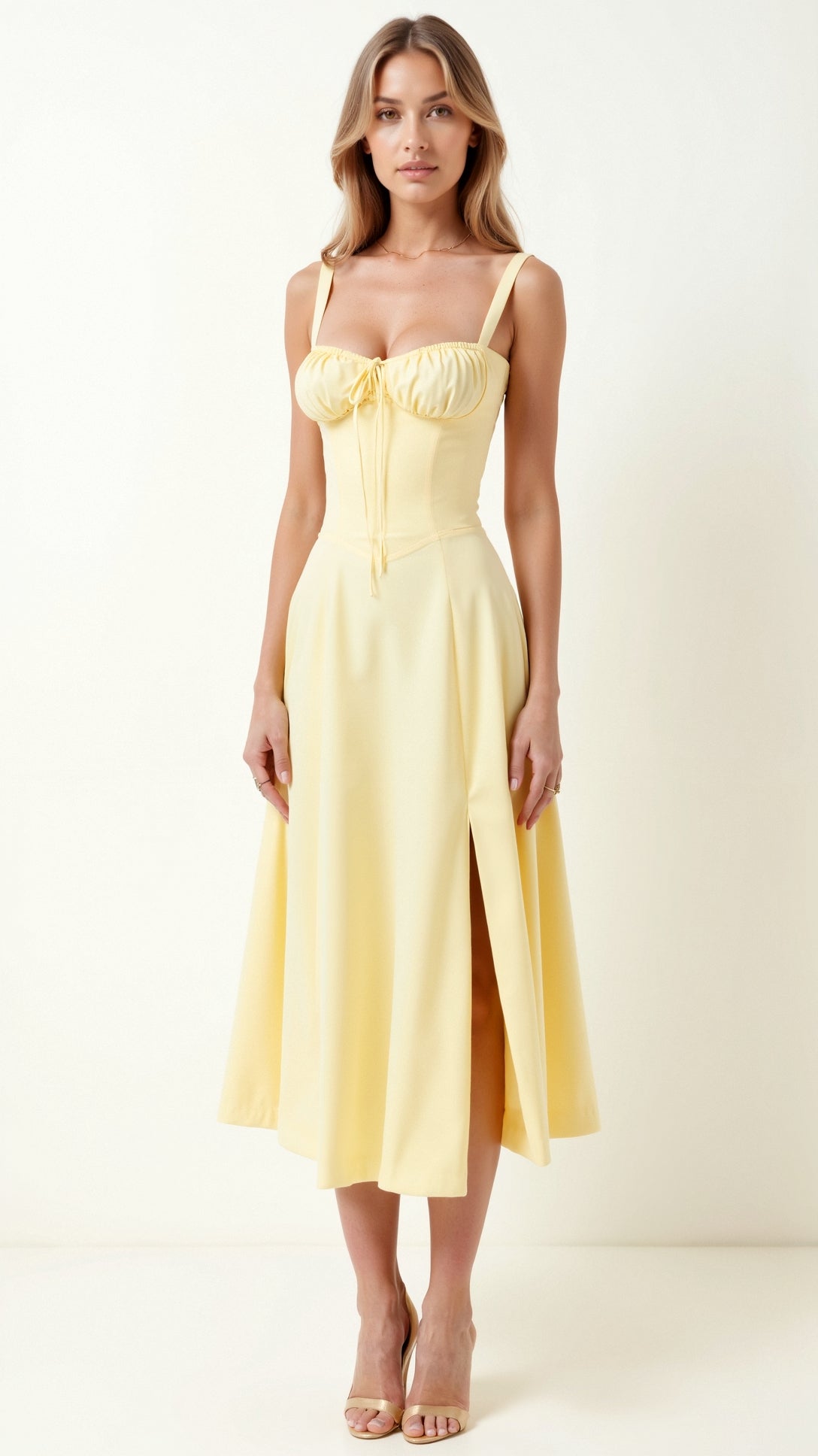 Lila Elegant Sweetheart Midi Dress for Wedding Guests and Summer Events 9