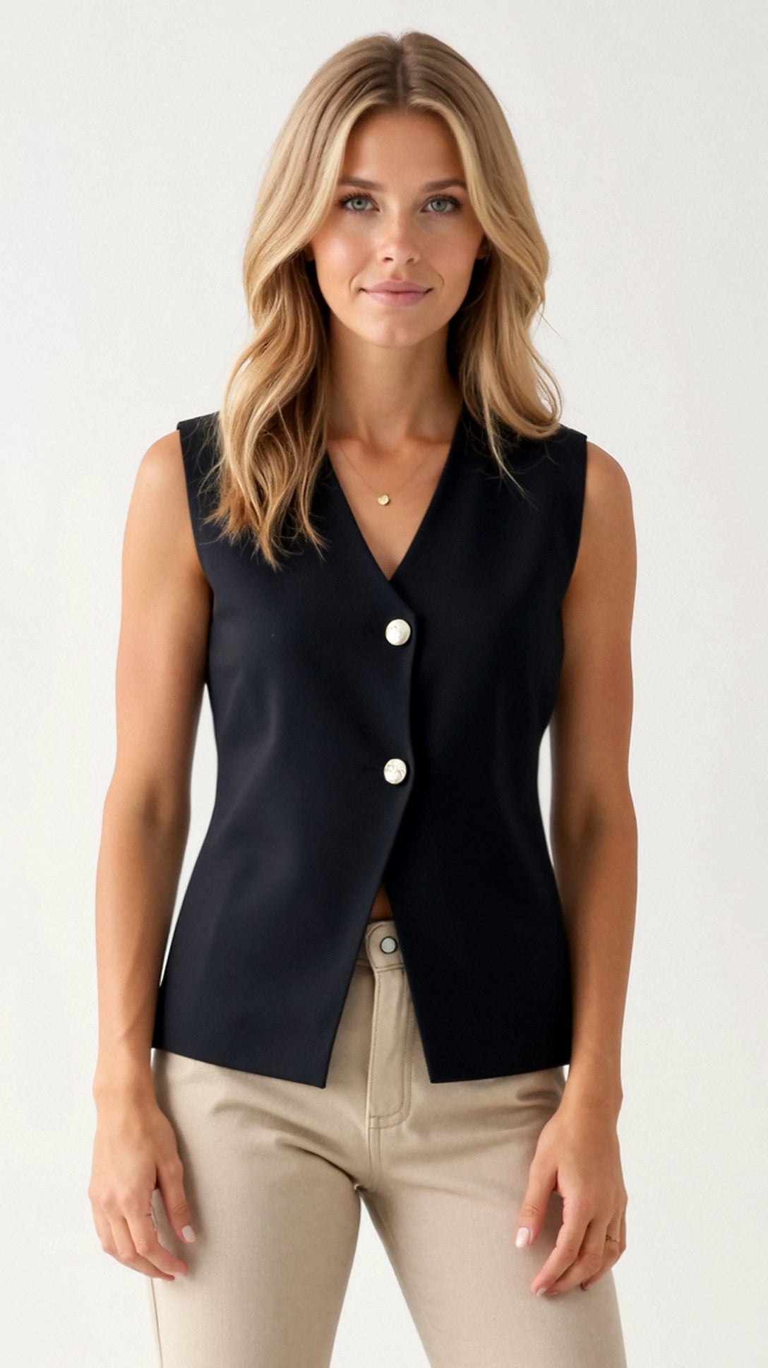 Lily Sleek Asymmetric Waistcoat 3
