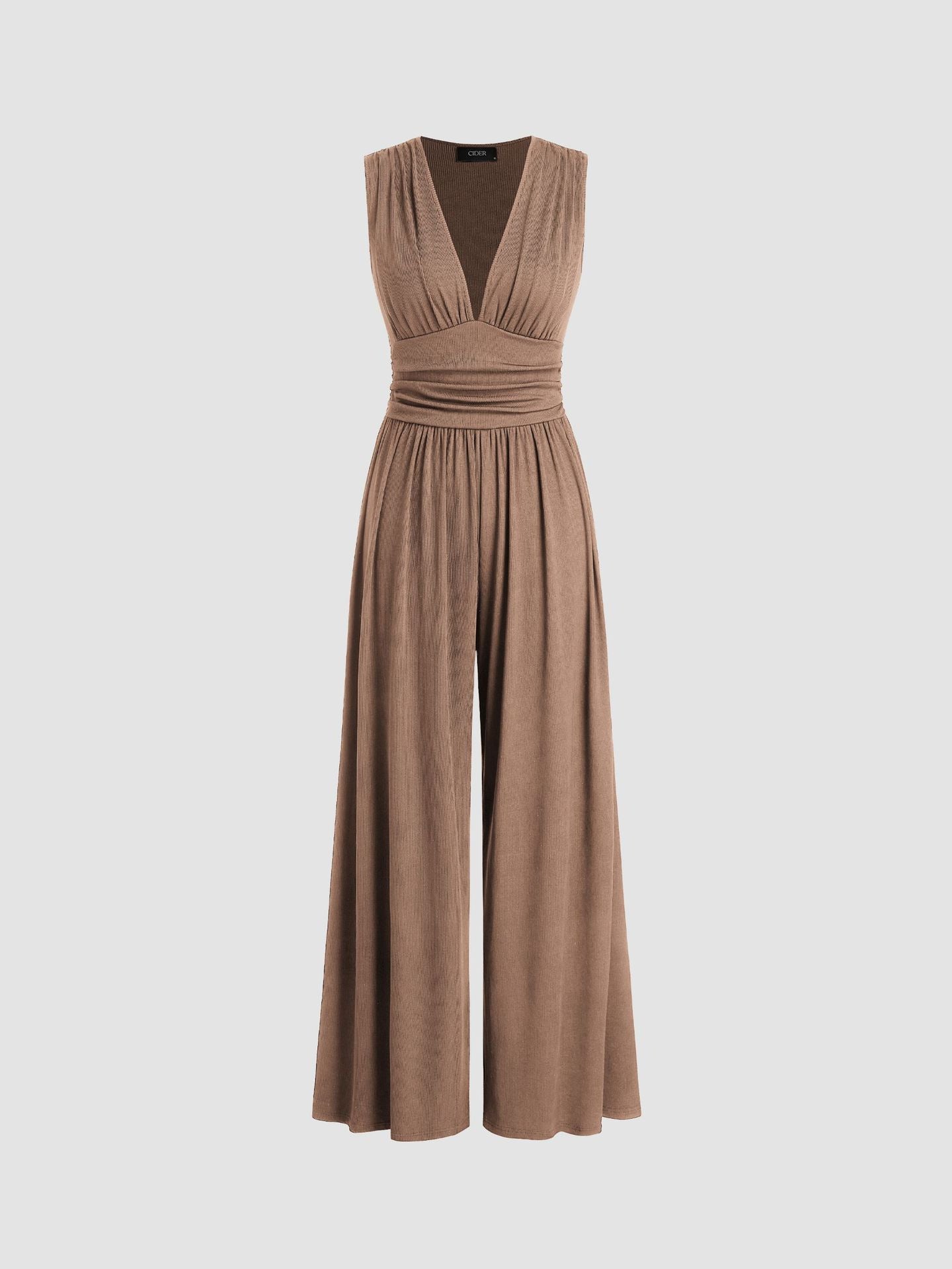 Valentina Plunge Wide-Leg Jumpsuit
