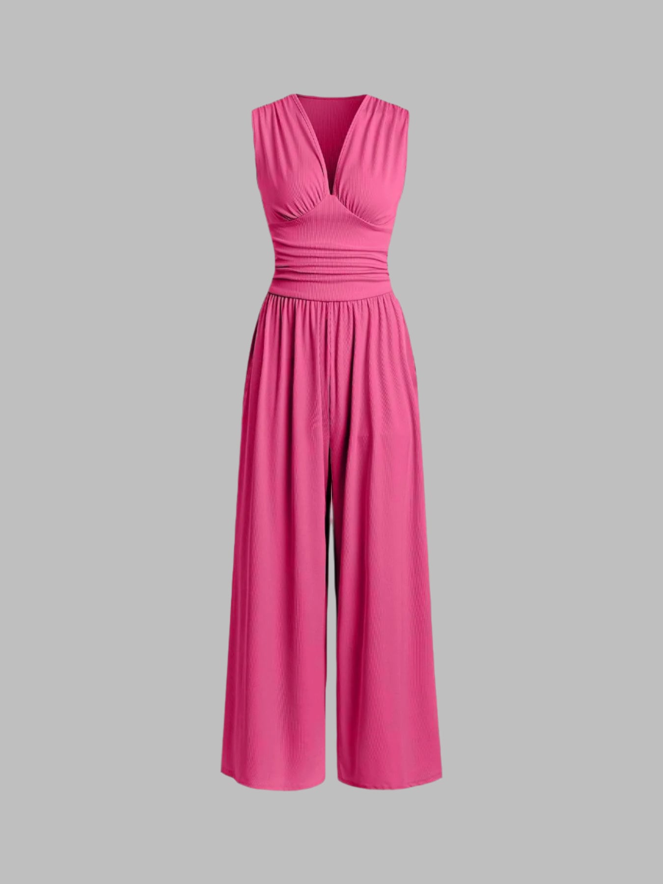 Valentina Plunge Wide-Leg Jumpsuit