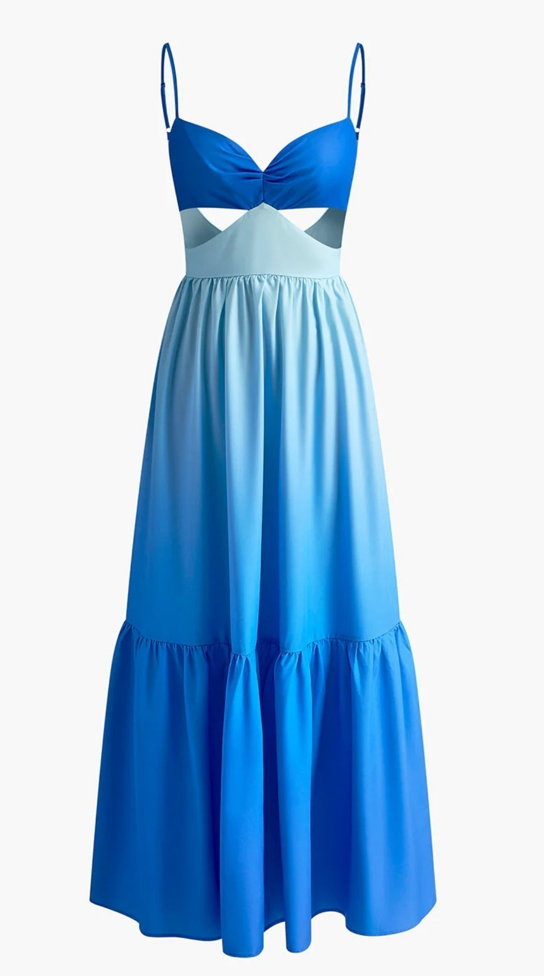 Samantha Halter Cutout Maxi Dress for Women - Elegant Summer Wedding Guest Dress 2