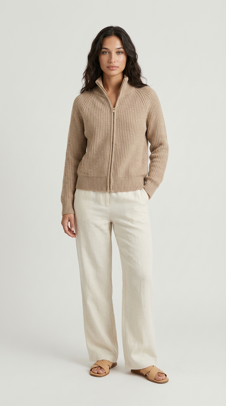 Emma Knitted Full-Zip Cardigan
