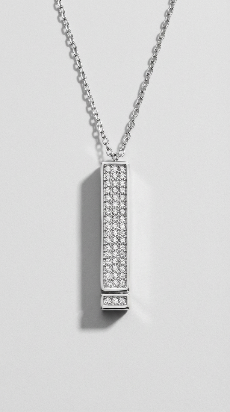 Amora Secret Message Crystal Pendant Necklace